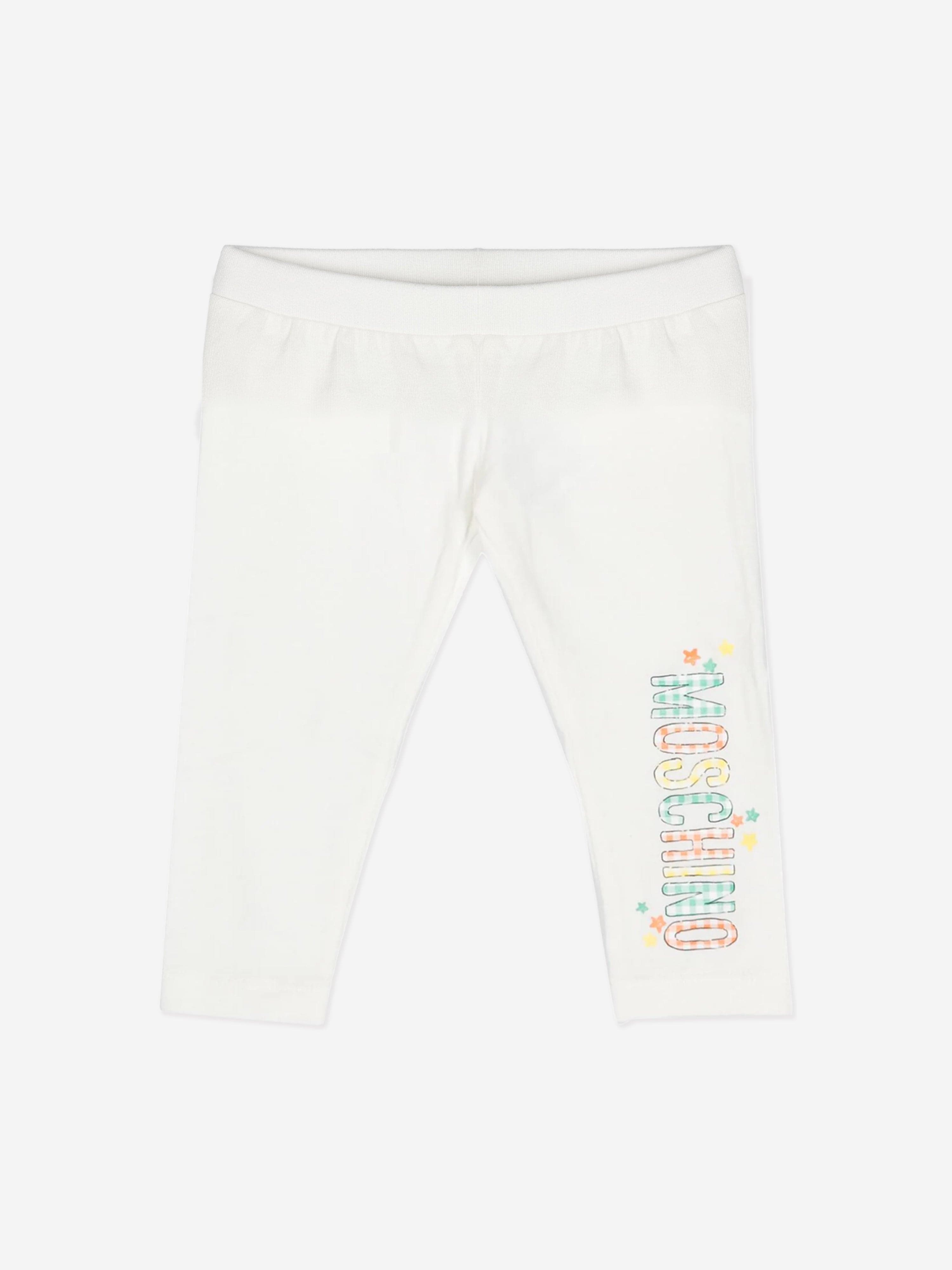 Moschino Baby Girls Bear Logo Leggings Set in Ivory