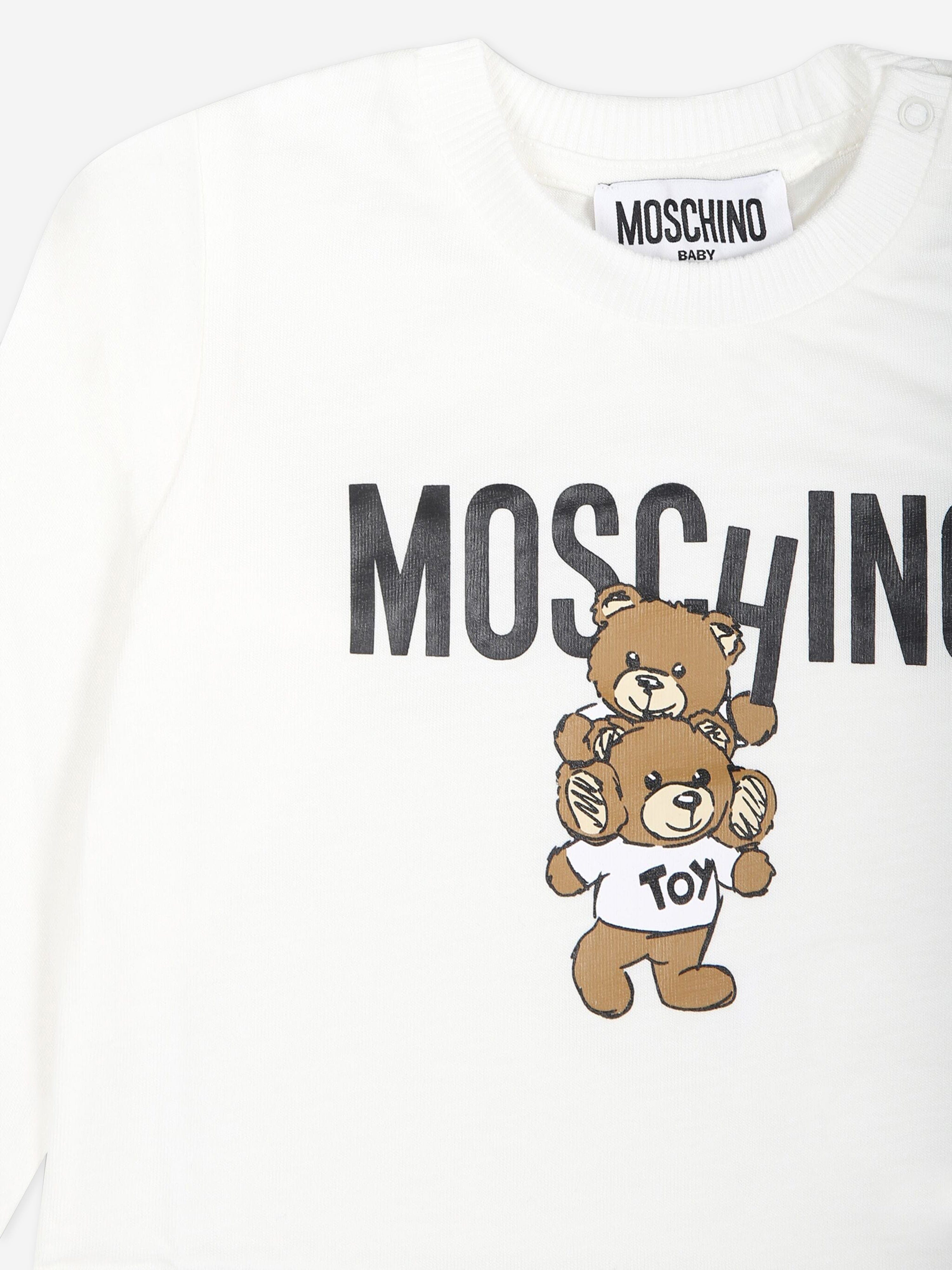 Baby Long Sleeve Logo T-Shirt in Ivory