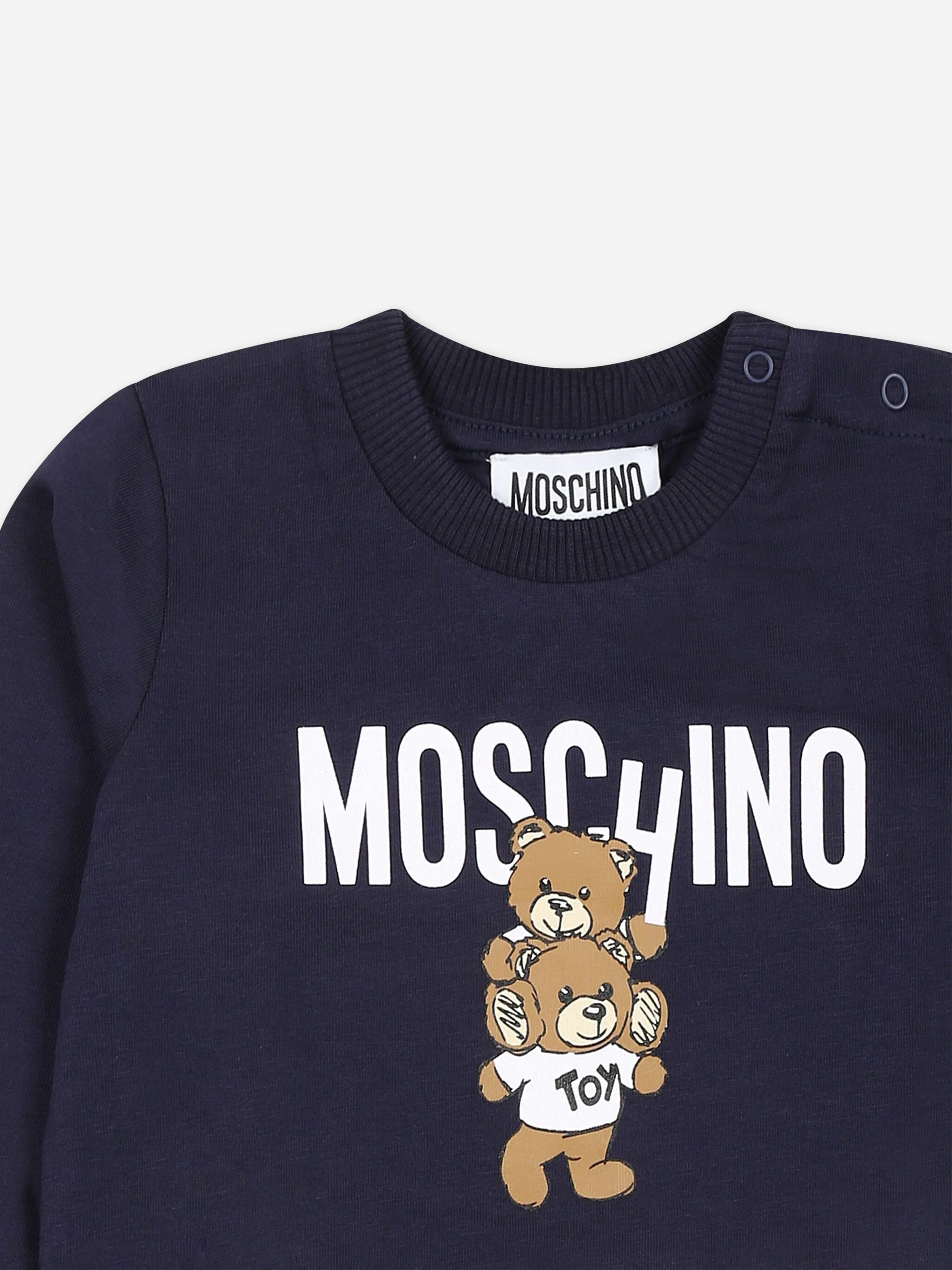 Baby Long Sleeve Logo T-Shirt in Navy