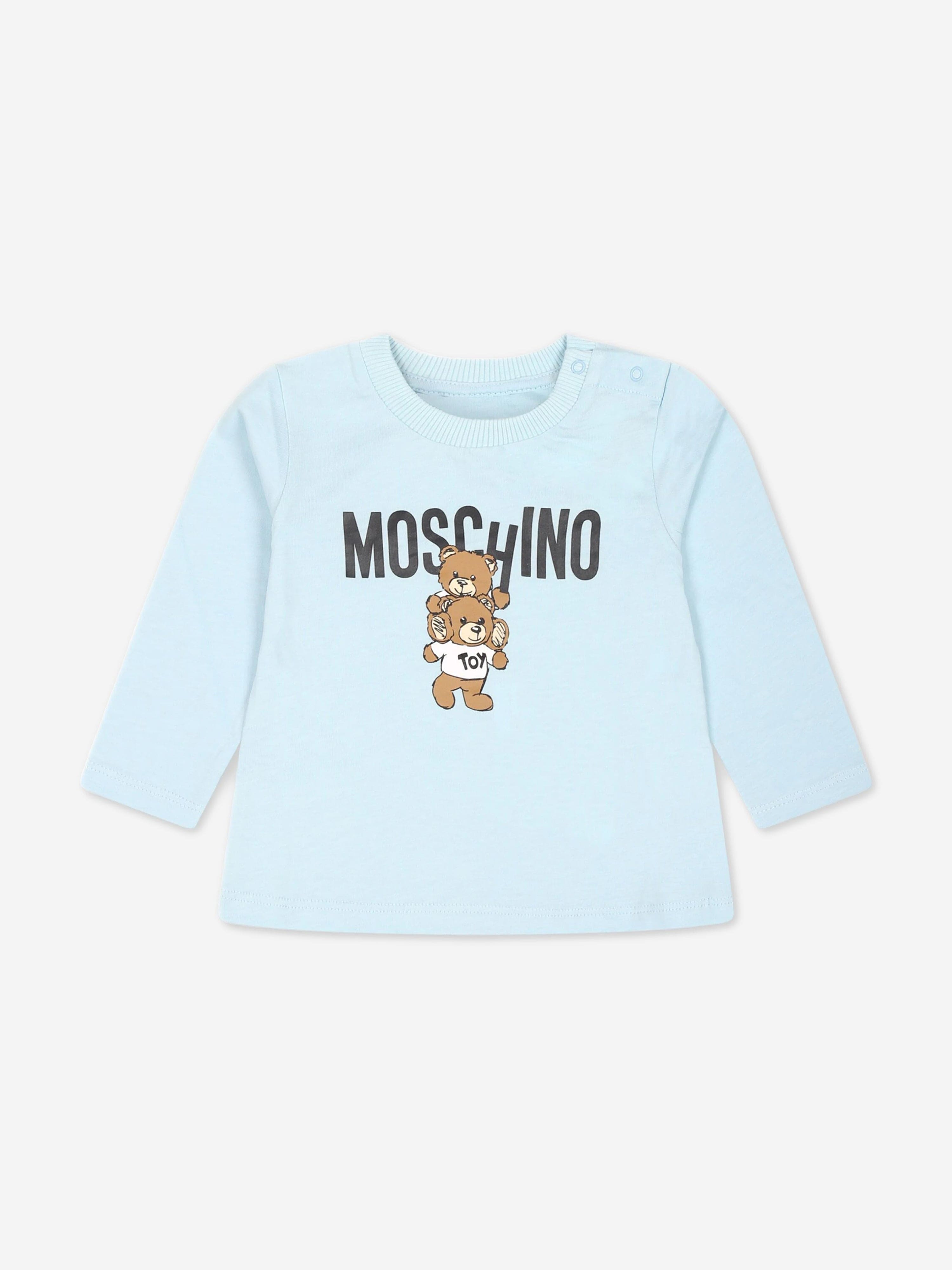 Baby Long Sleeve Logo T-Shirt in Blue