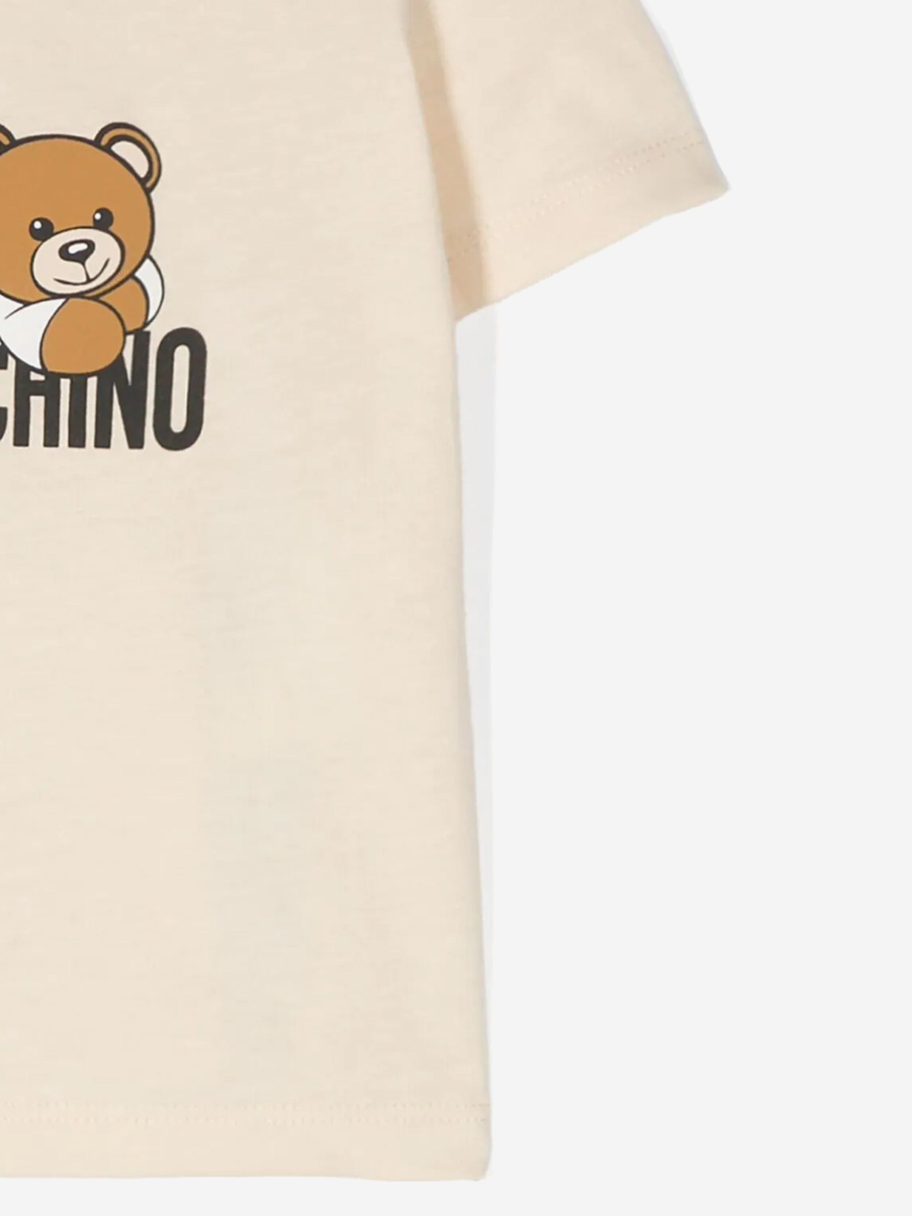 Baby Bear Logo T-Shirt With Gift Box in Beige