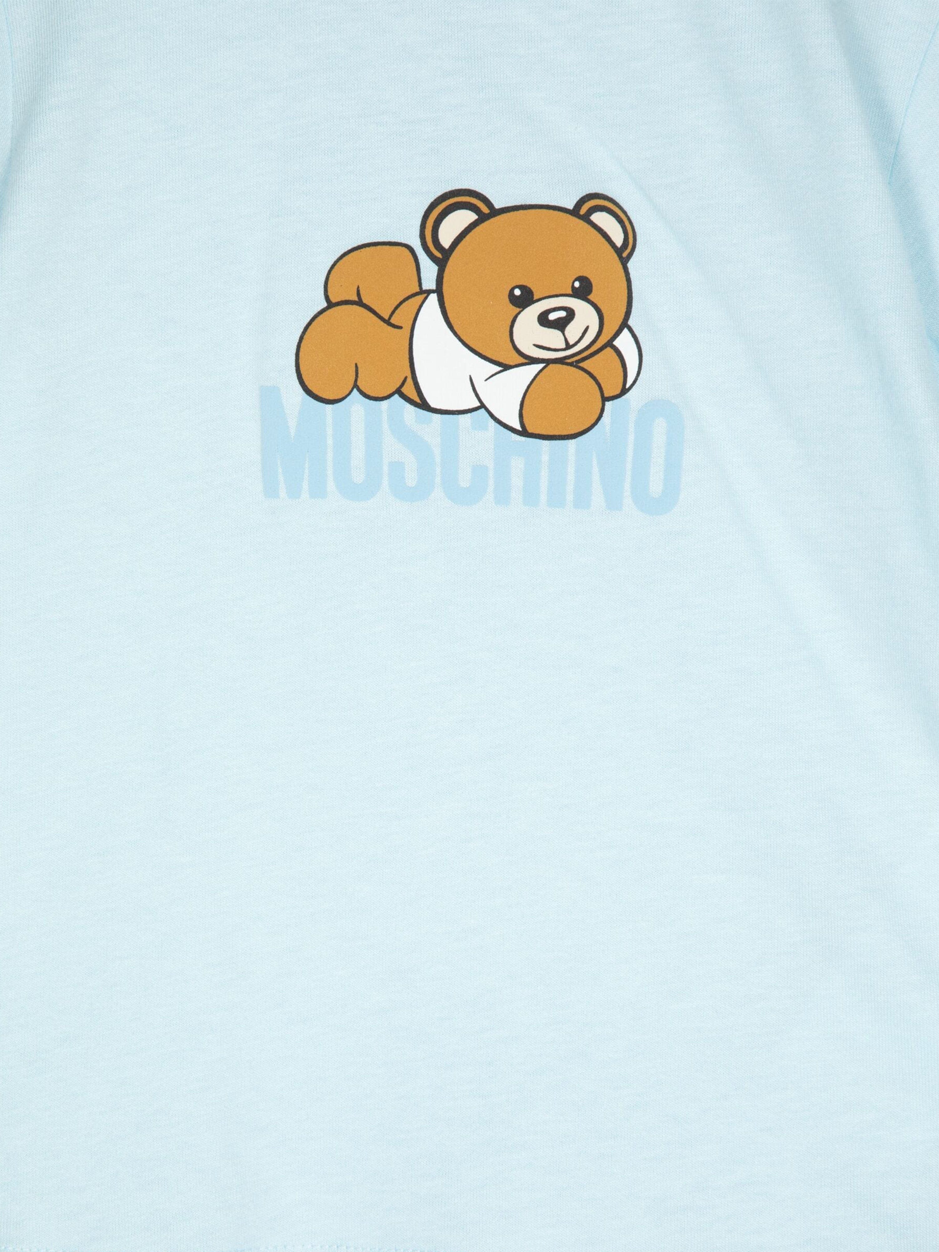 Baby Bear Logo T-Shirt With Gift Box in Blue