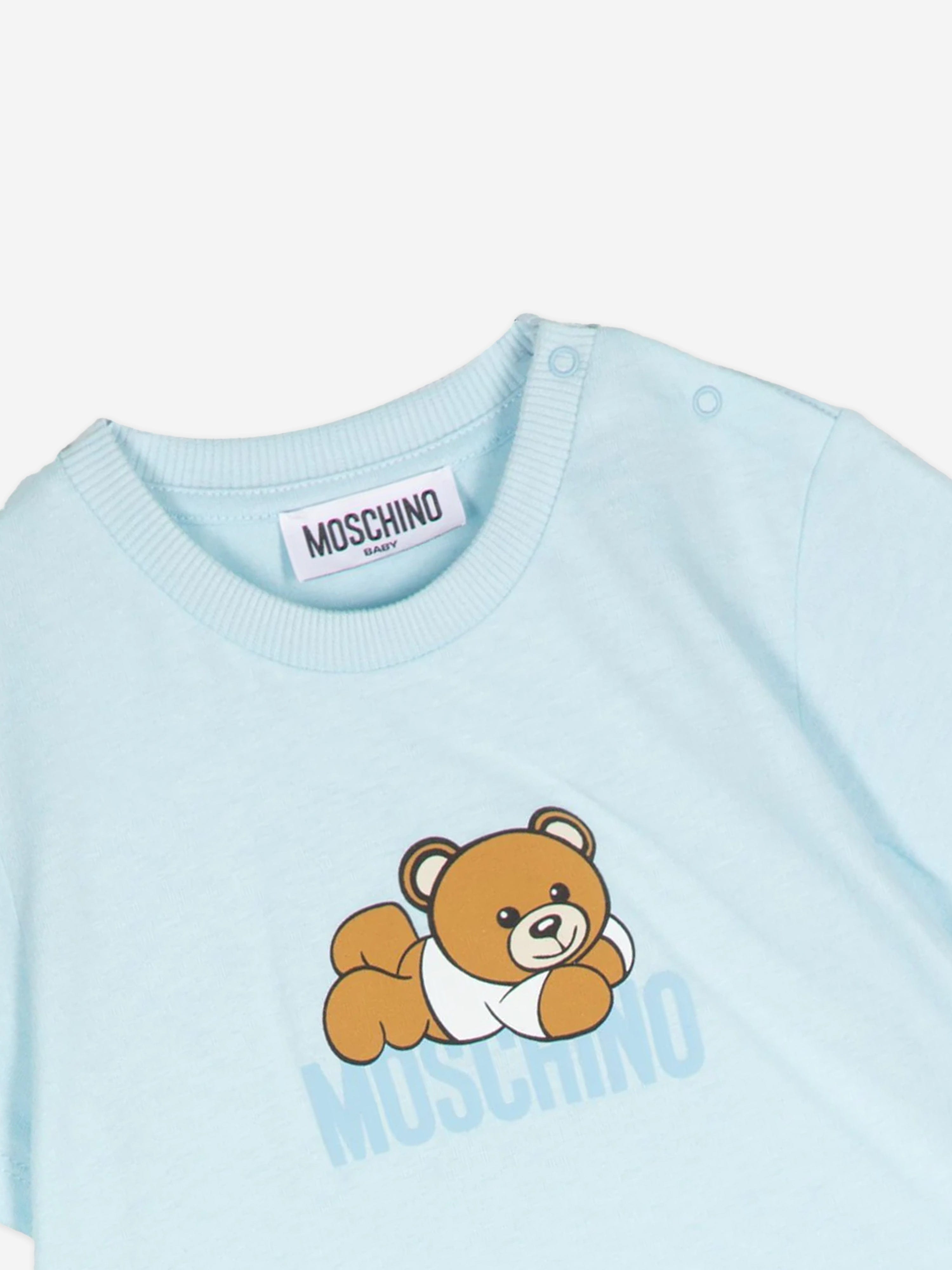 Baby Bear Logo T-Shirt With Gift Box in Blue