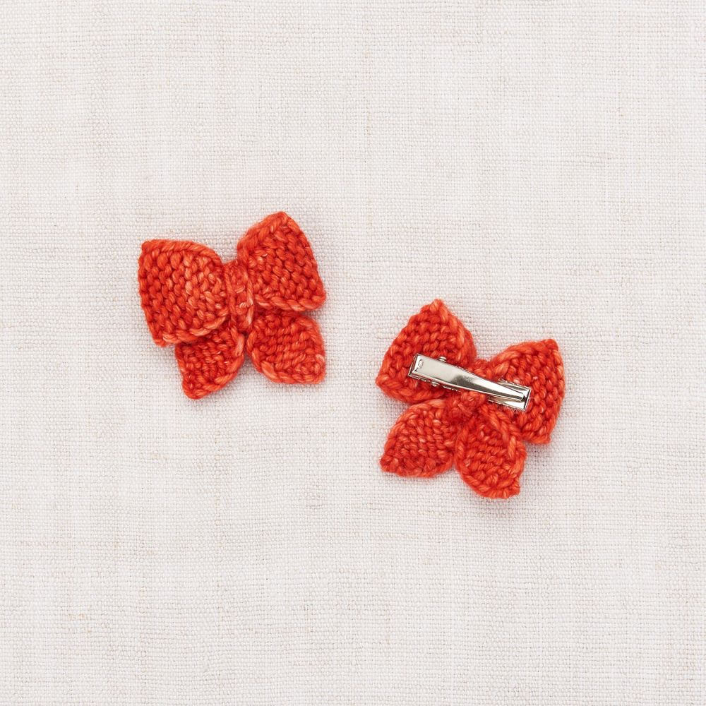 Girls Red Bow Hair Clips