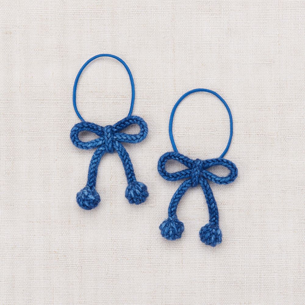 Girls Blue Bow Hair Ring