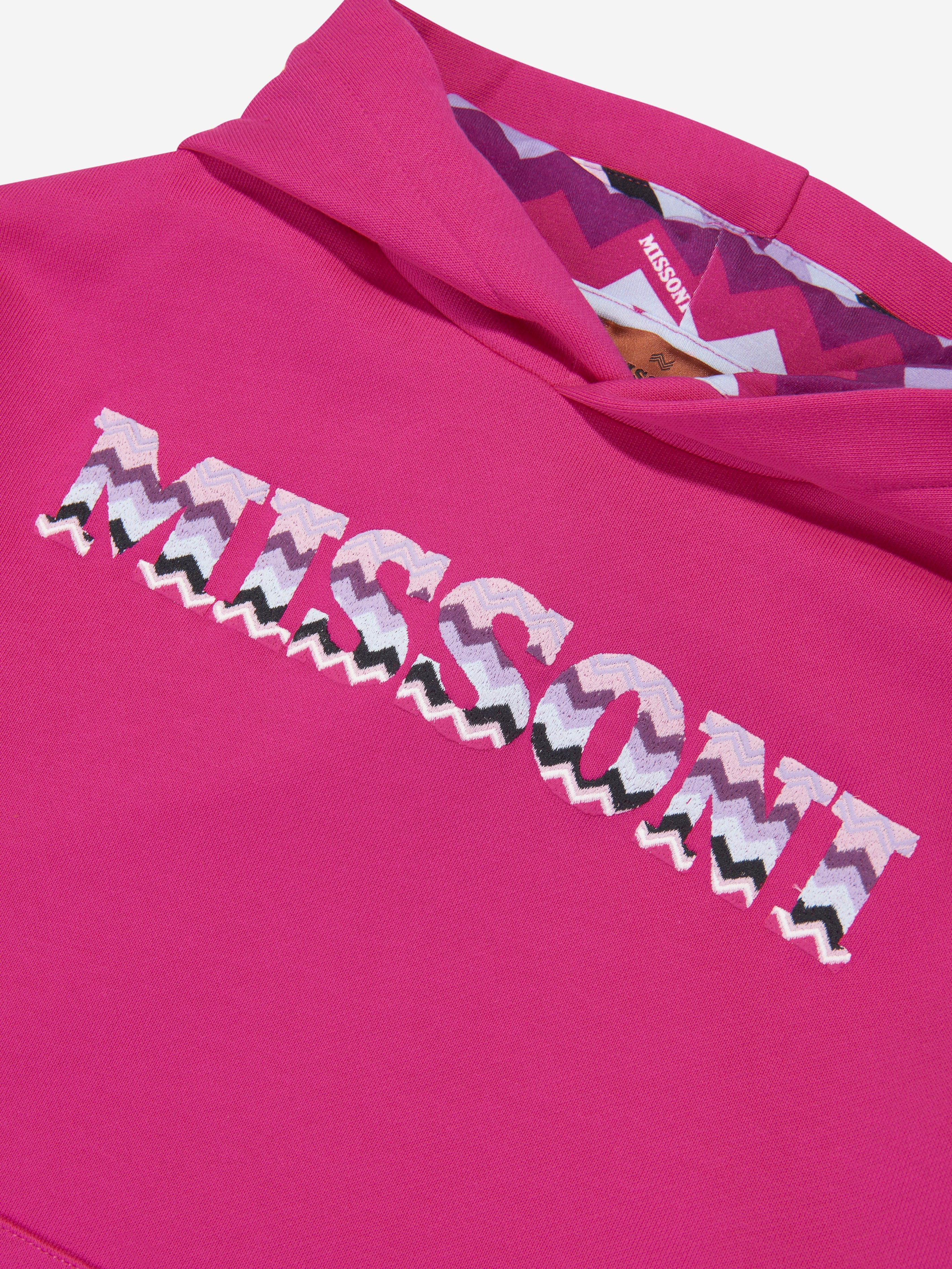 Missoni Girls Logo Hoodie in Pink