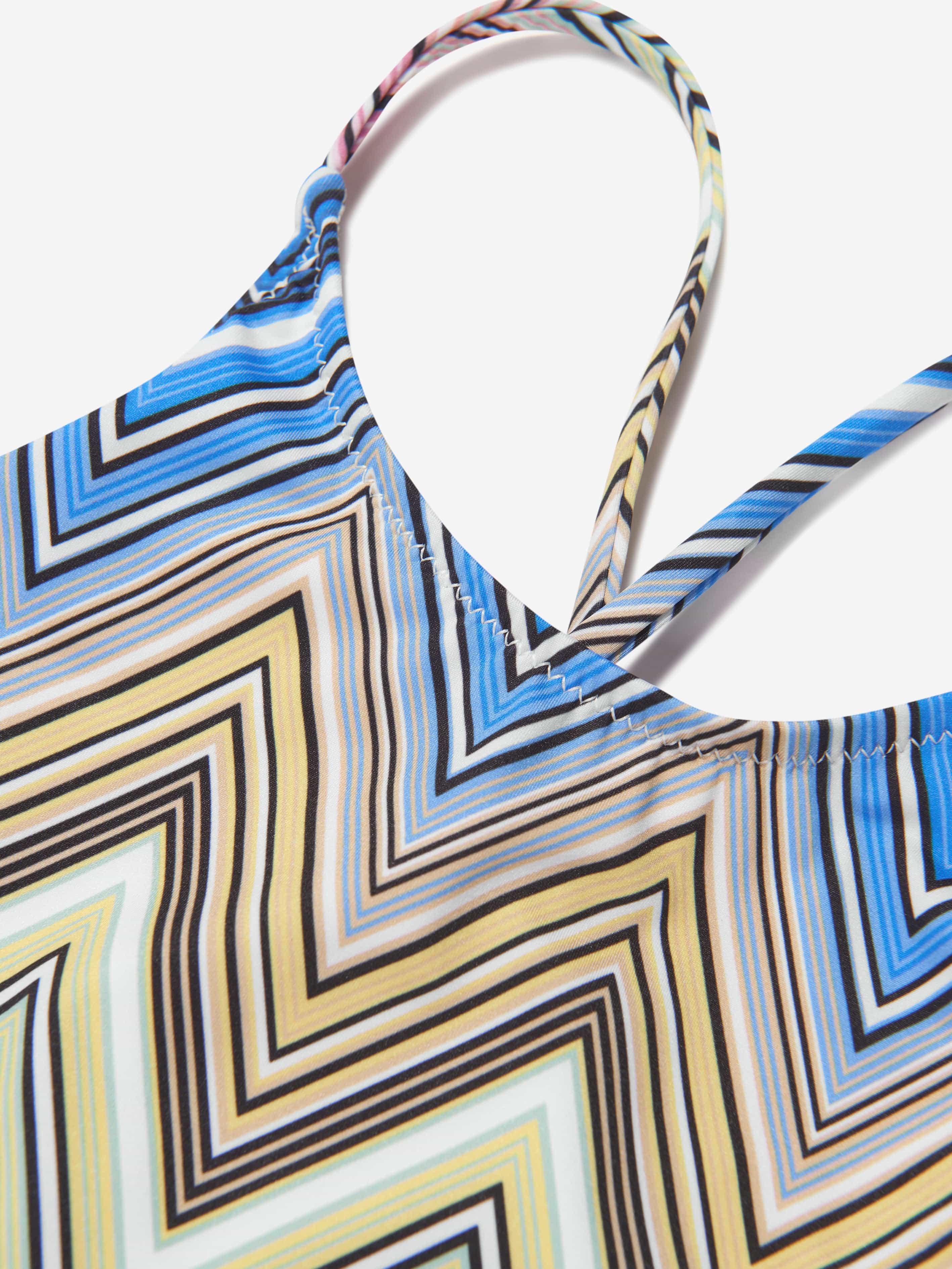 Missoni Girls Zigzag Swimsuit in Multicolour