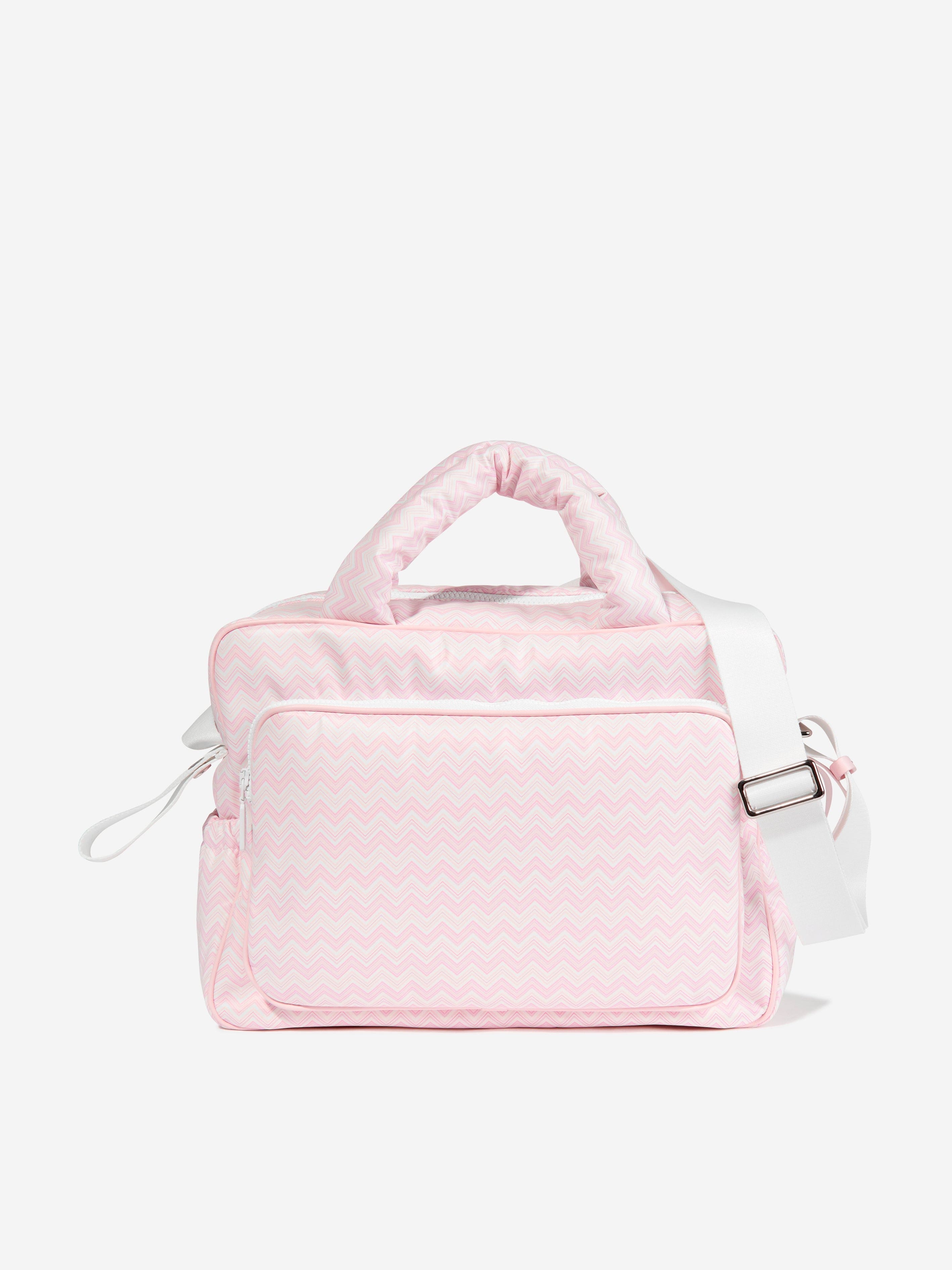 Baby Girls Zigzag Changing Bag in Pink (35cm)
