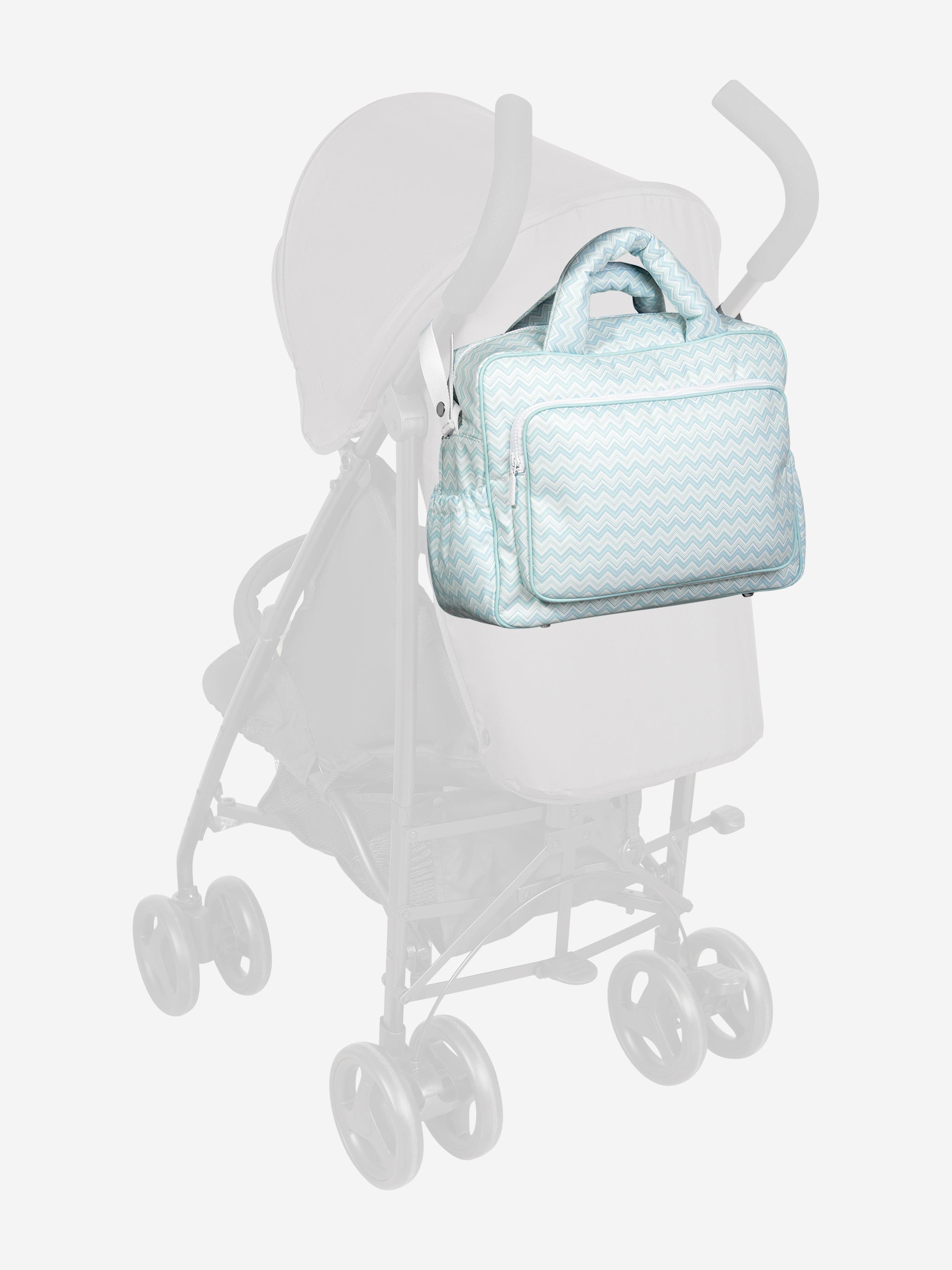 Baby Boys Zigzag Changing Bag in Blue (35cm)