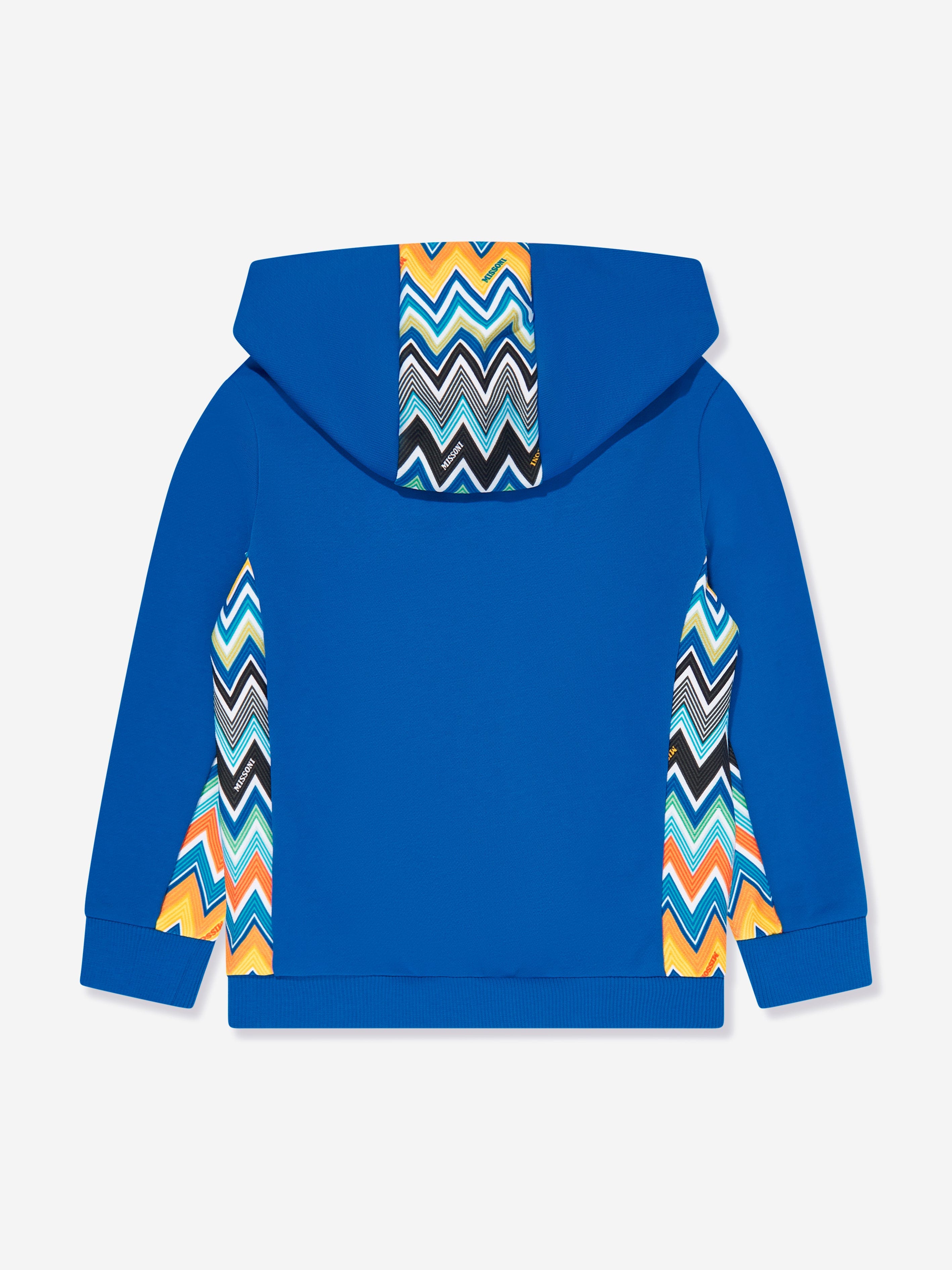 Boys Zigzag Zip Up Top in Blue