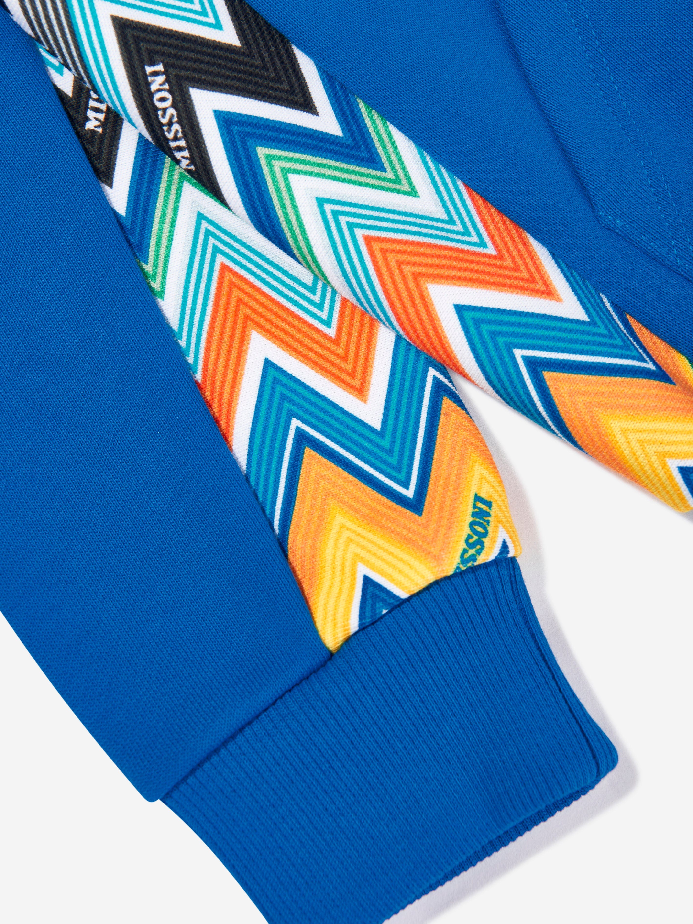 Boys Zigzag Zip Up Top in Blue