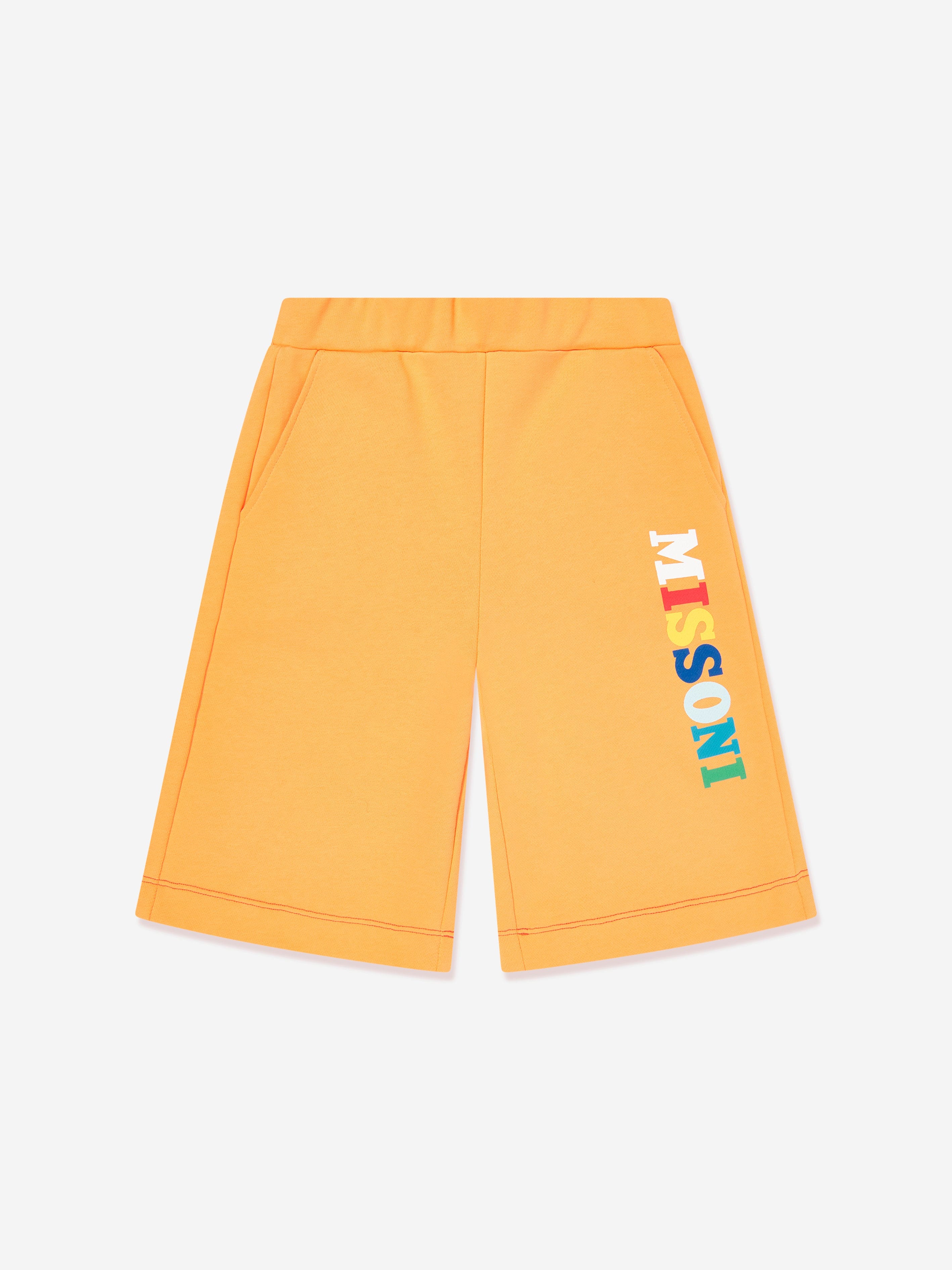 Boys Logo Jersey Shorts in Orange