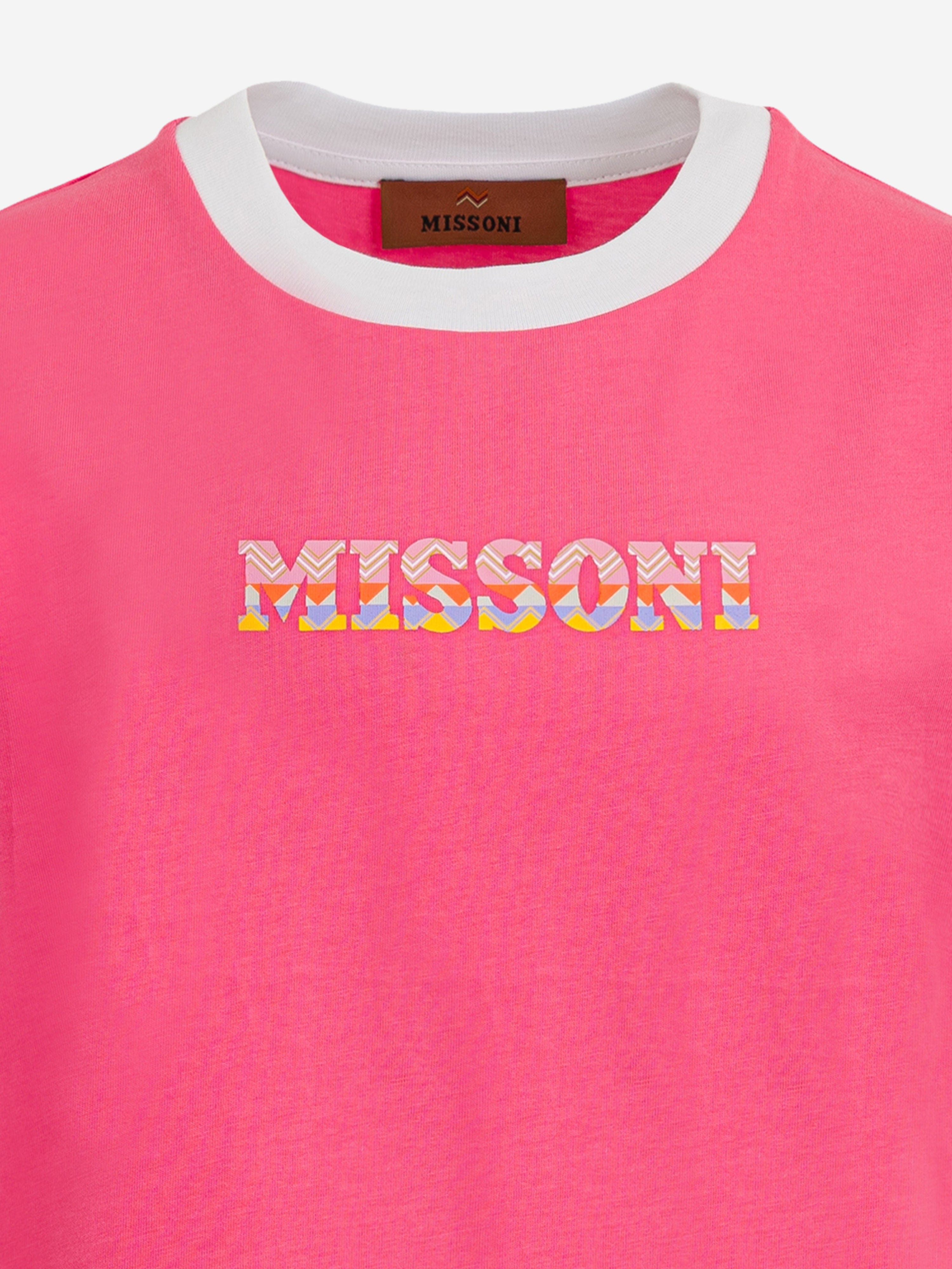 T-shirt logo fille rose