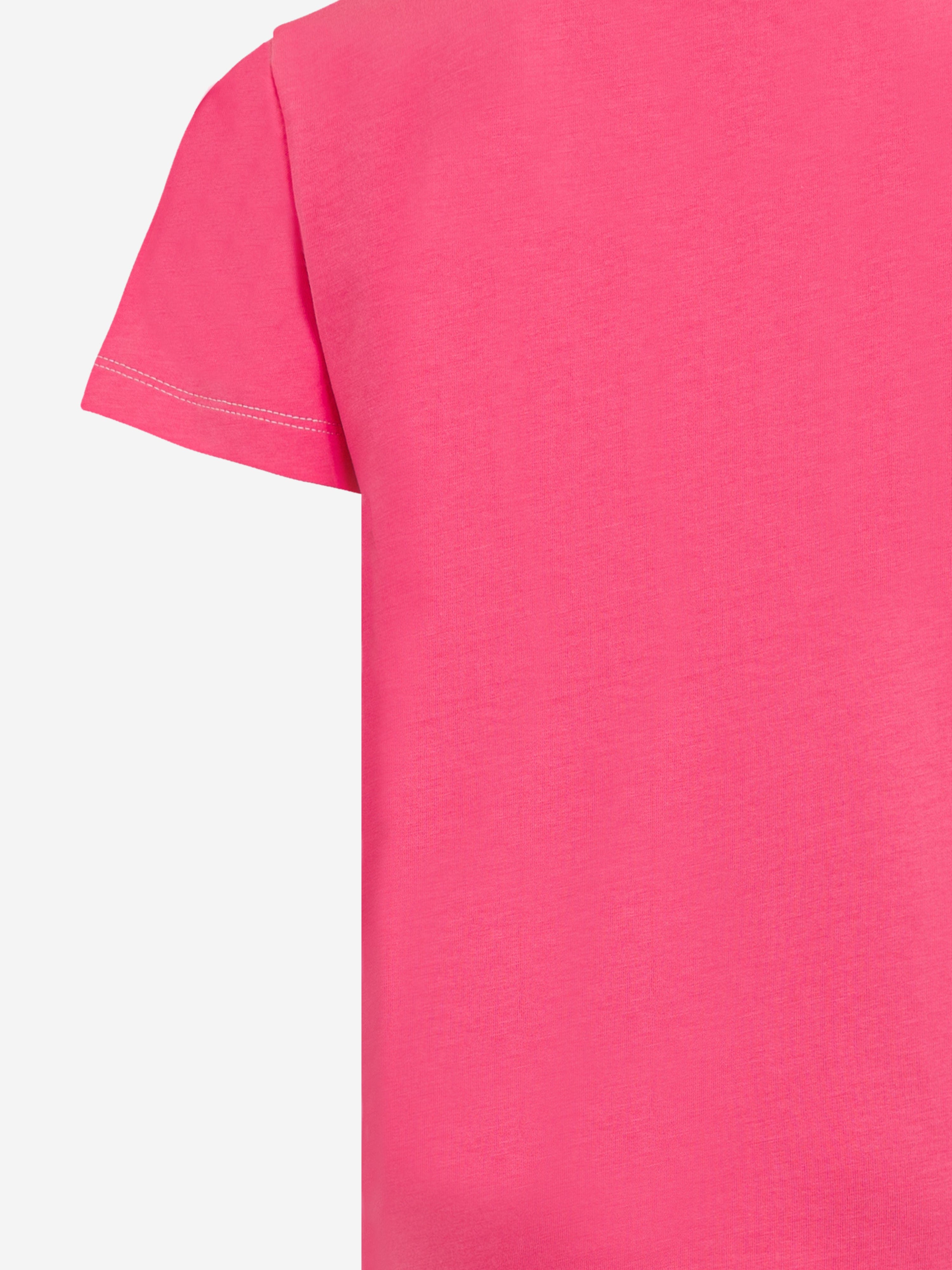 T-shirt logo fille rose