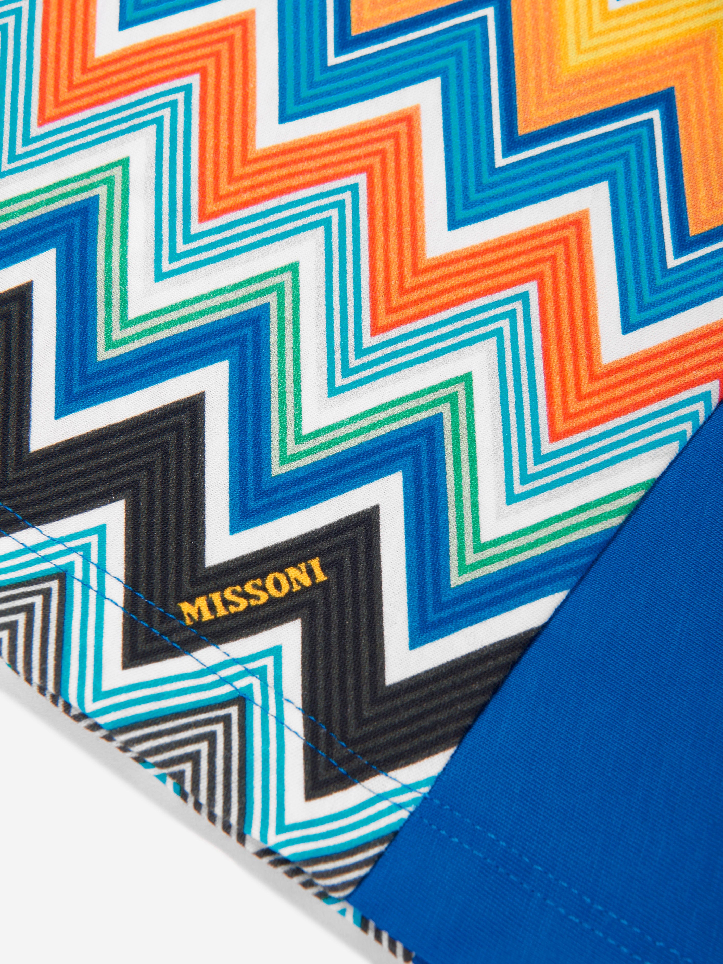 Boys Zigzag Print T-Shirt in Blue