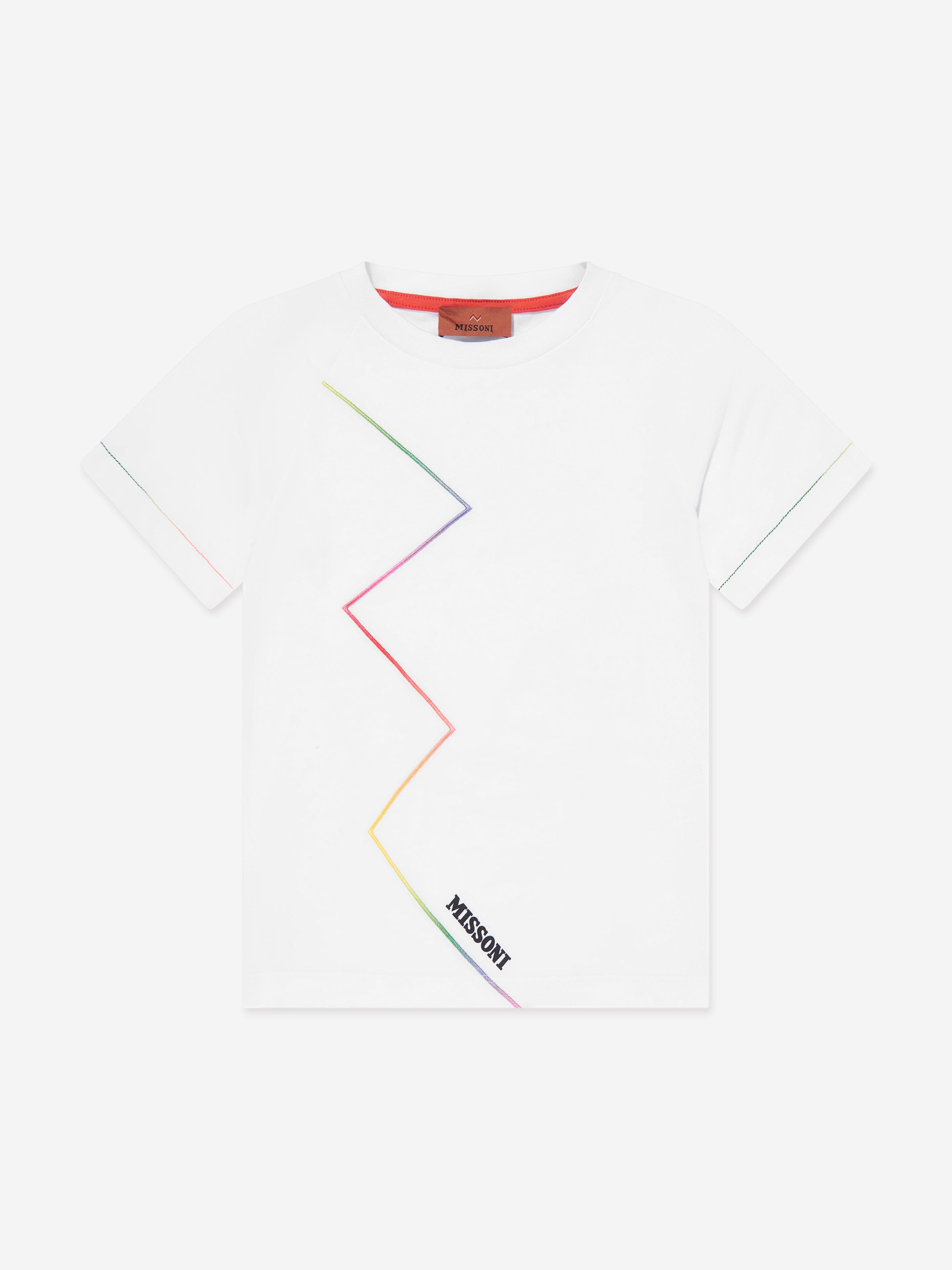 Boys Zigzag Logo T-Shirt in White