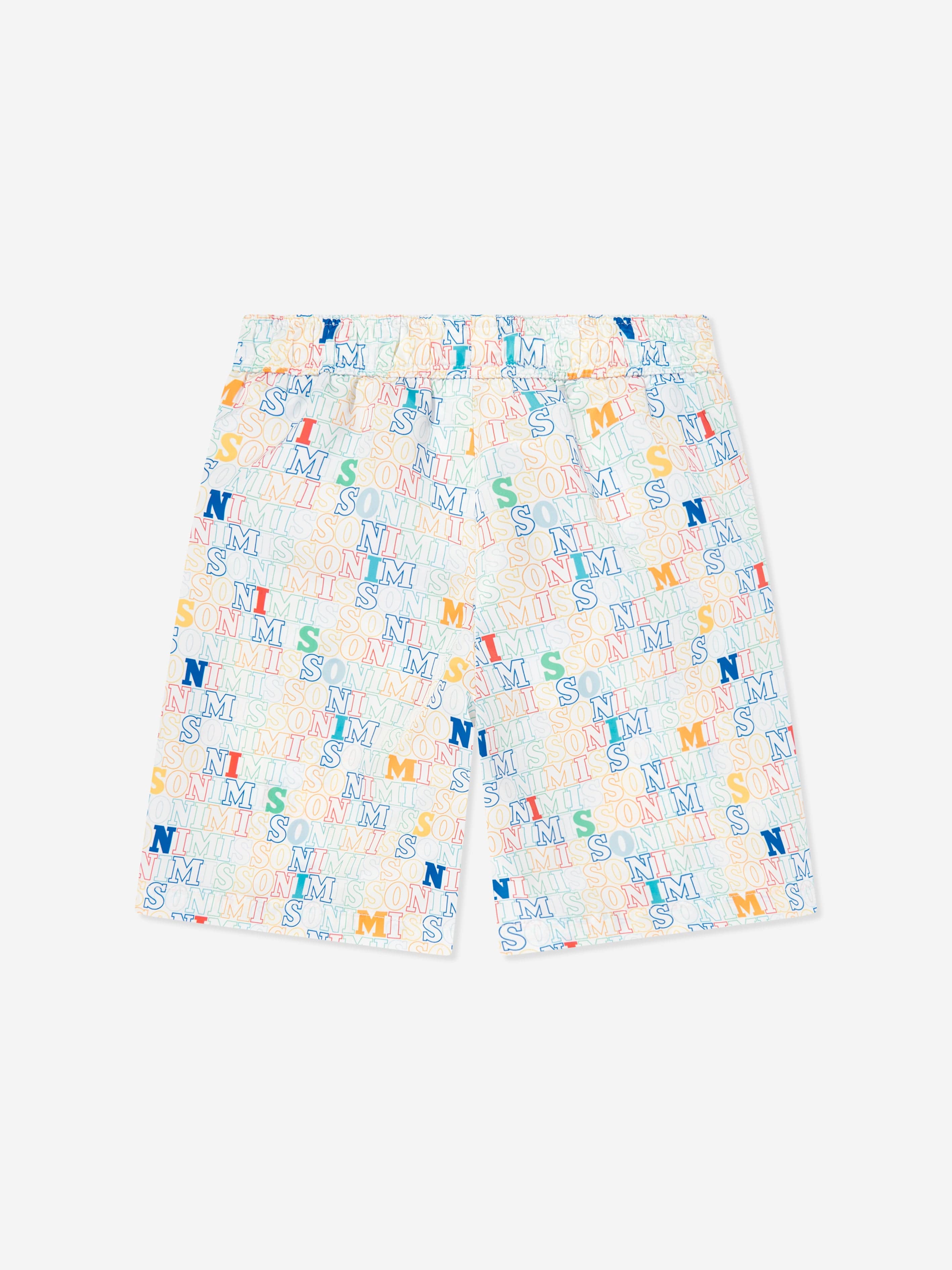 Boys Logo Swim Short in White