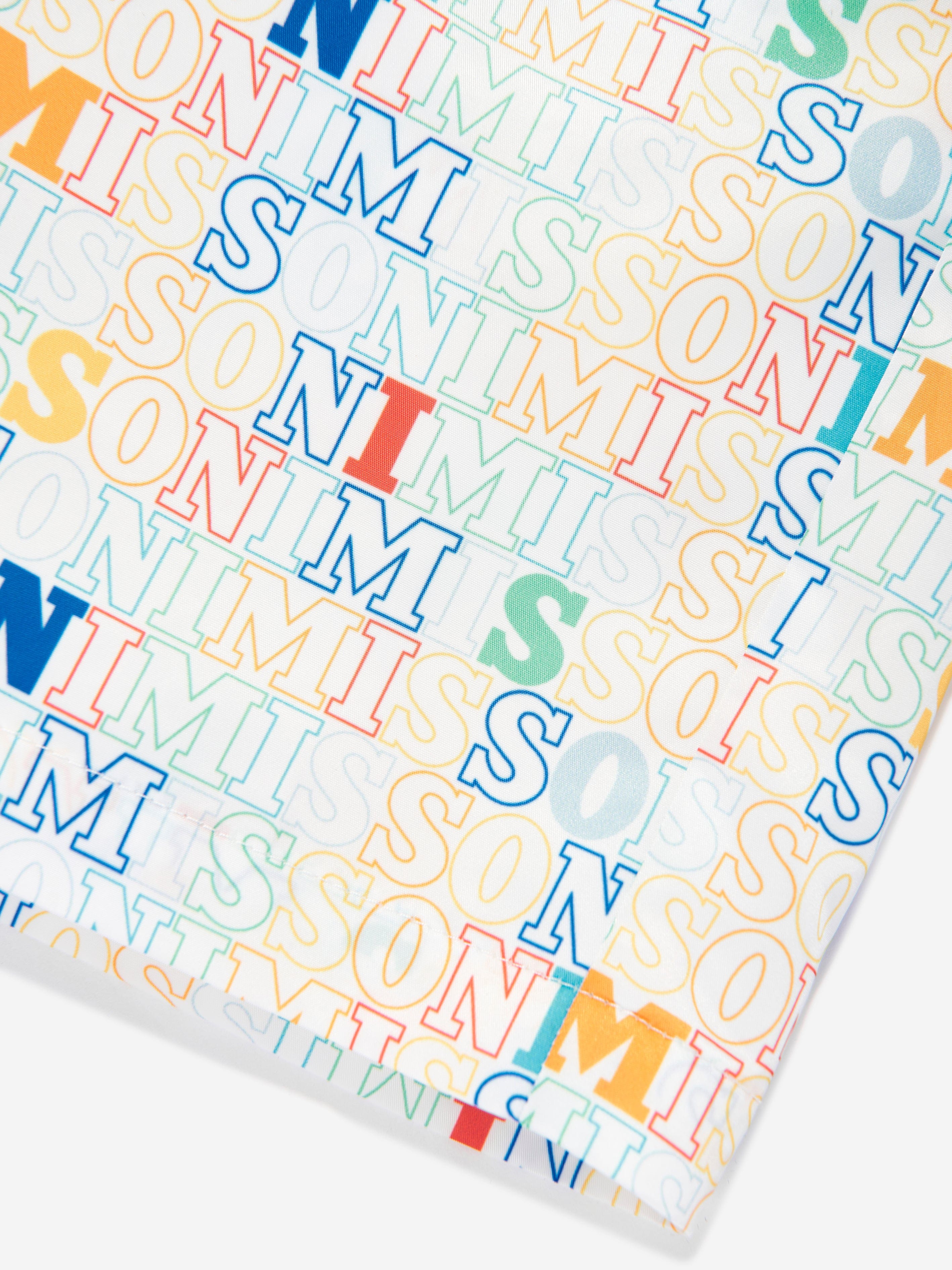 Boys Logo Swim Short in White