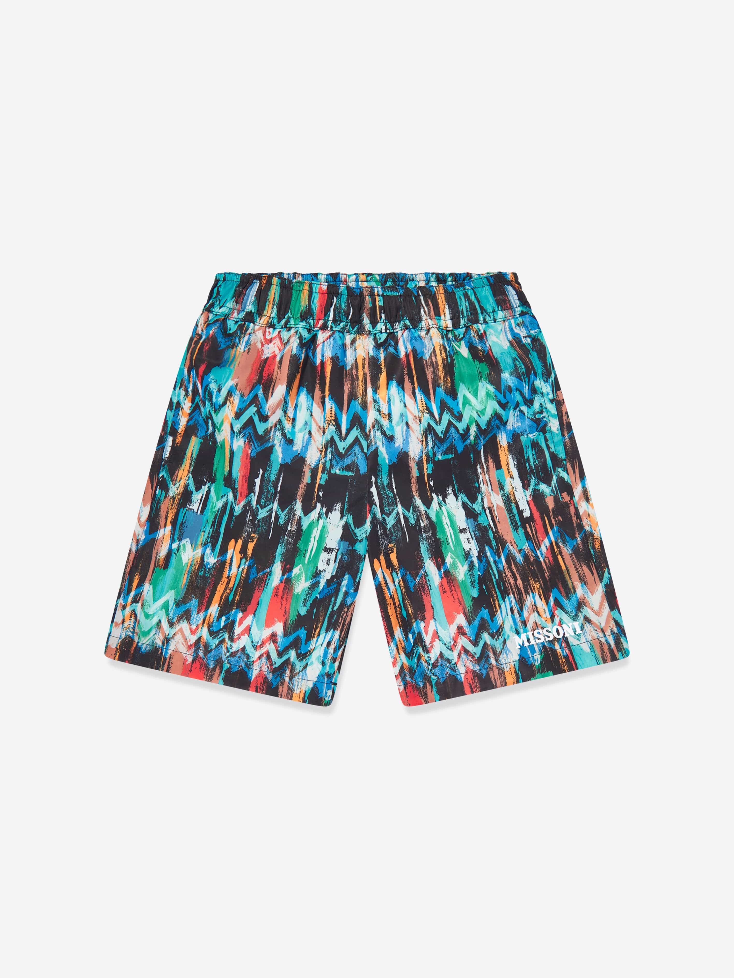 Boys Zigzag Swim Shorts in Multicolour