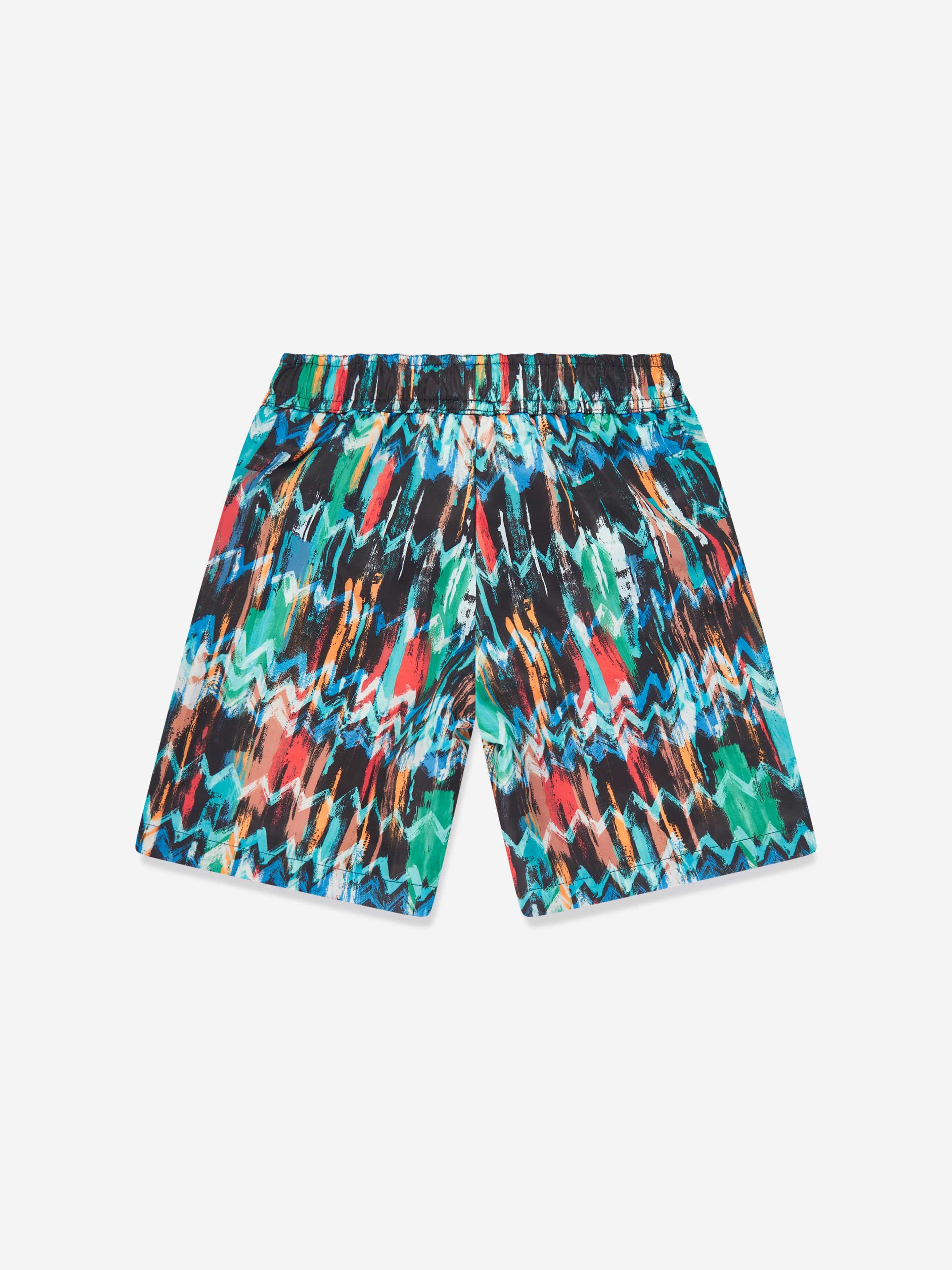 Boys Zigzag Swim Shorts in Multicolour