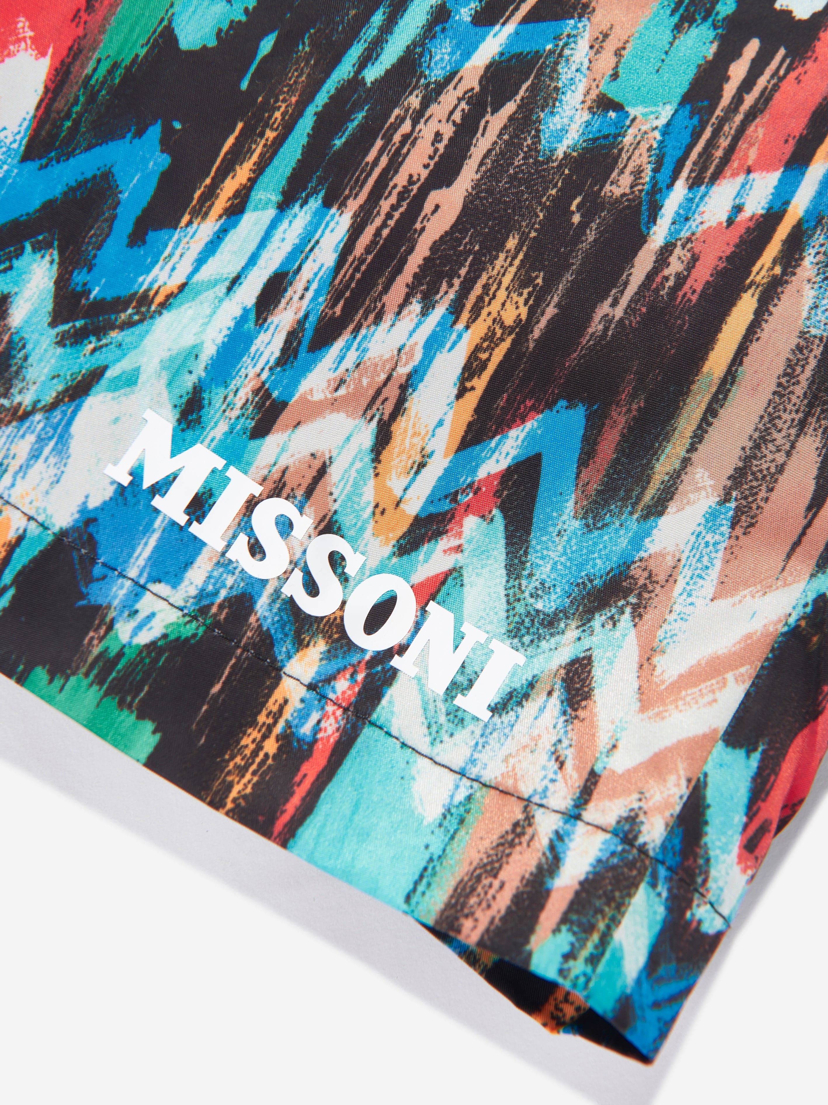 Boys Zigzag Swim Shorts in Multicolour