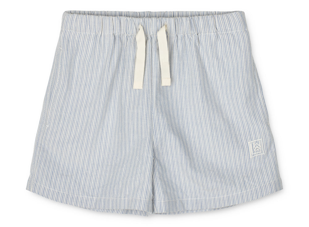 Boys & Girls White Stripes Cotton Shorts