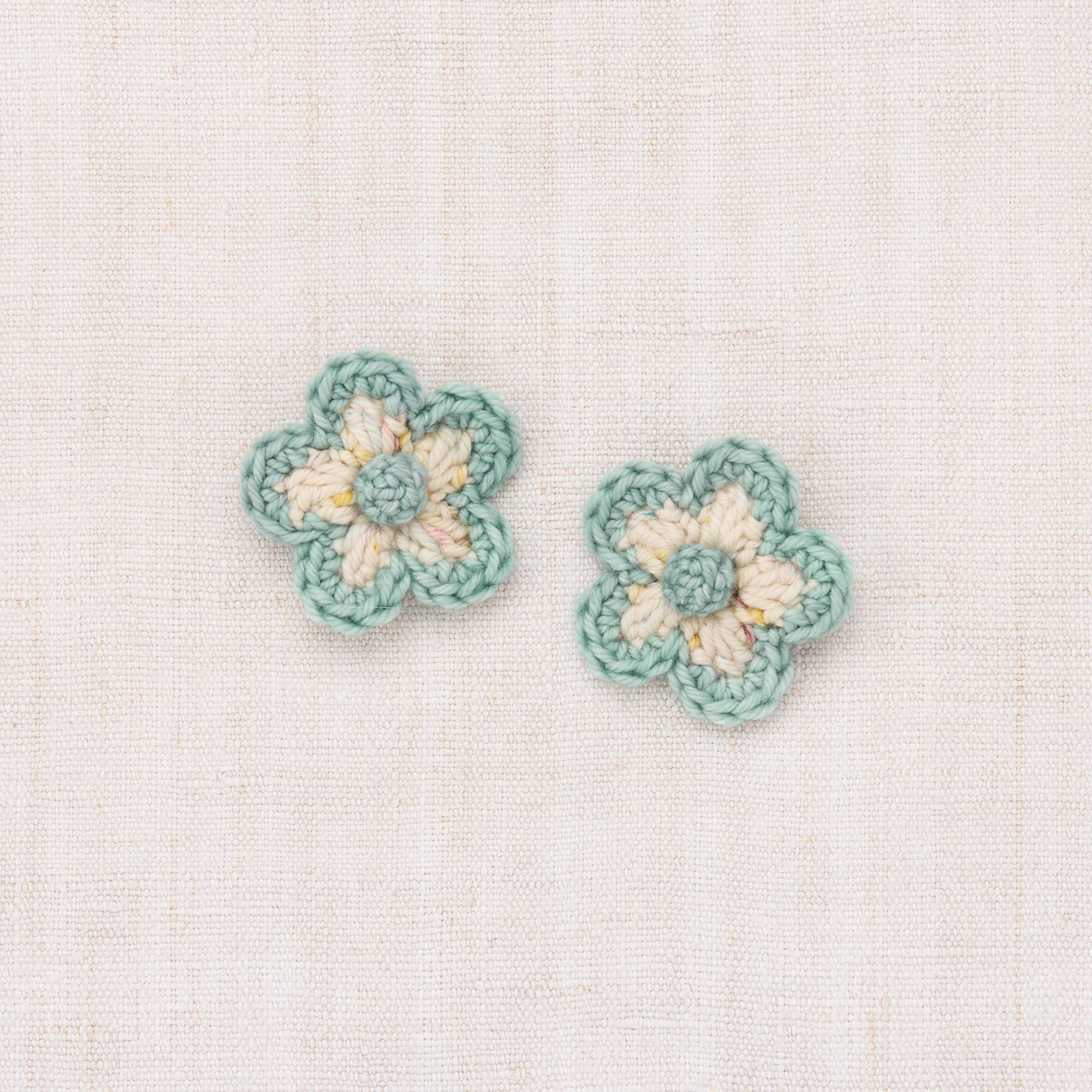 Girls Green Flower Hair Clips