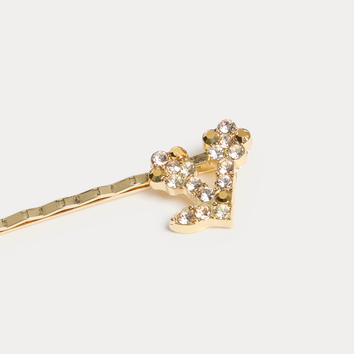 Girls Gold Rhinestone Hair Clip