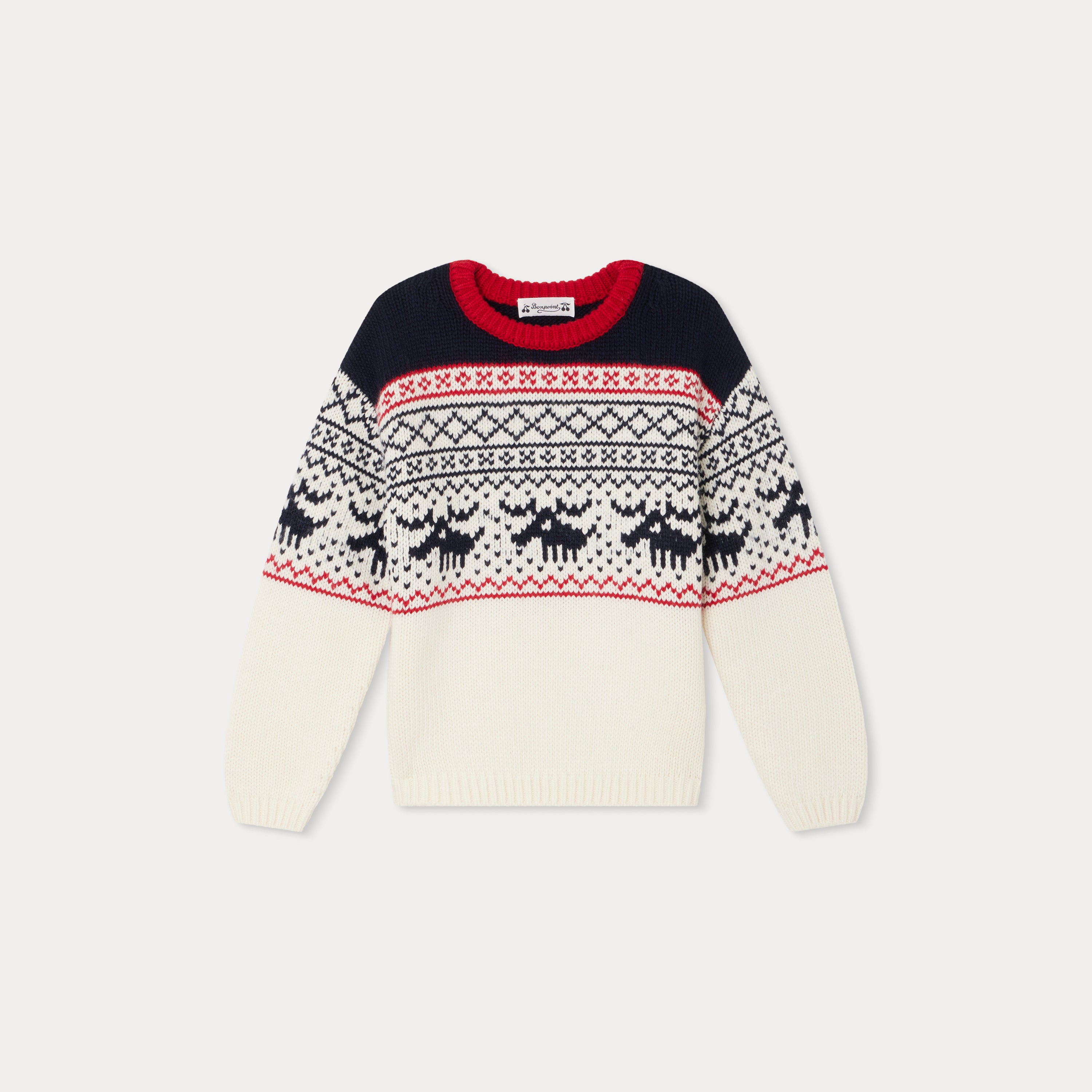 Boys & Girls Navy Jacquard Sweater