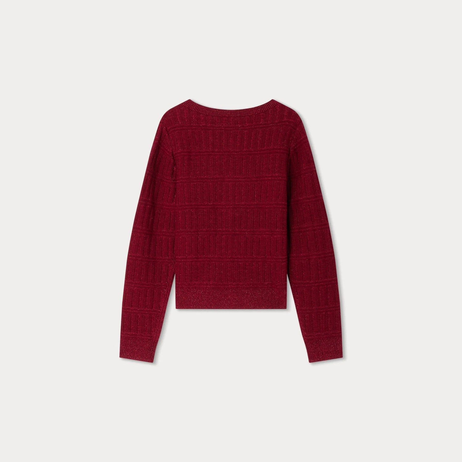 Girls Red Wool Cardigan