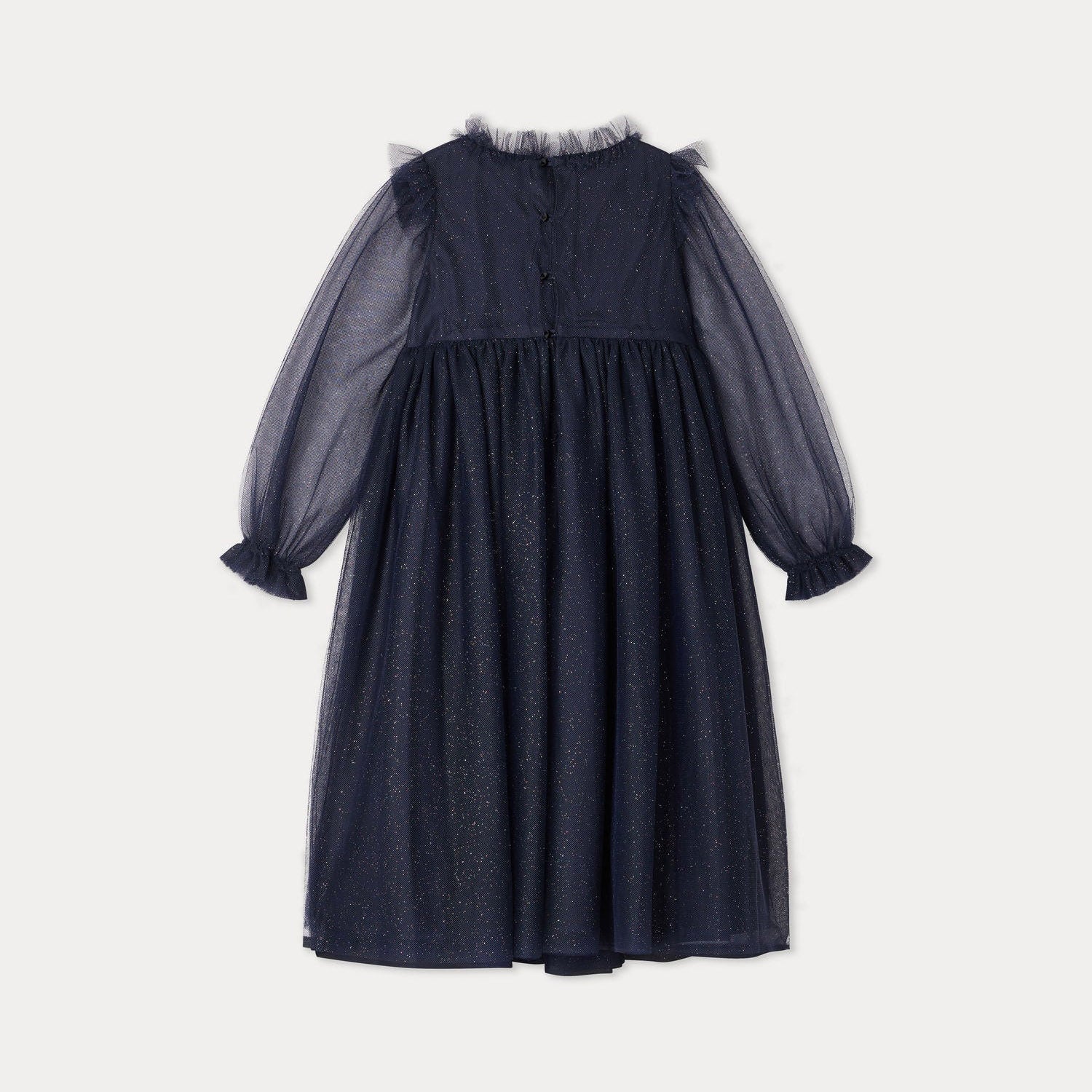 Girls Navy Tulle Dress