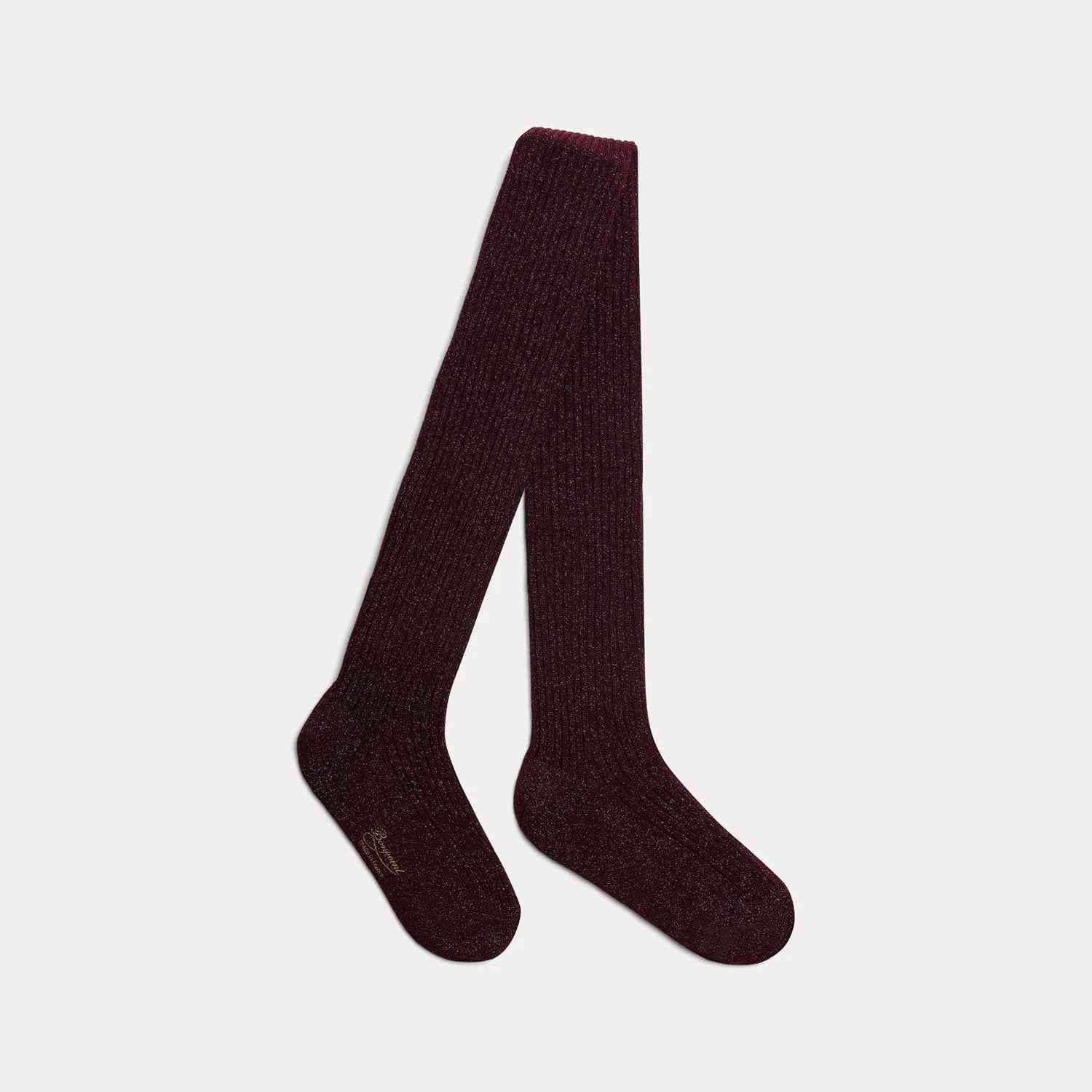 Girls Wine Red Cotton Tights