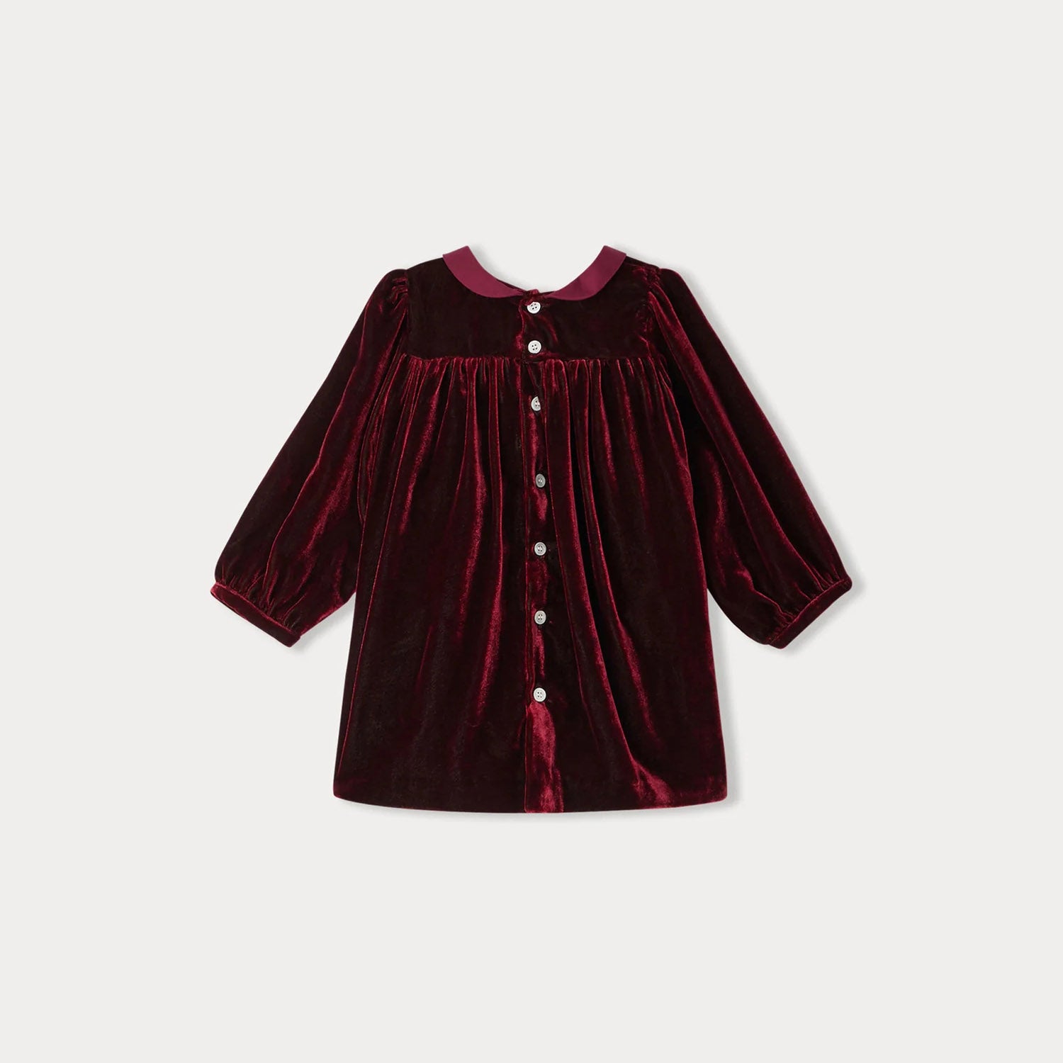 Baby Girls Wine Red Velvet Dress