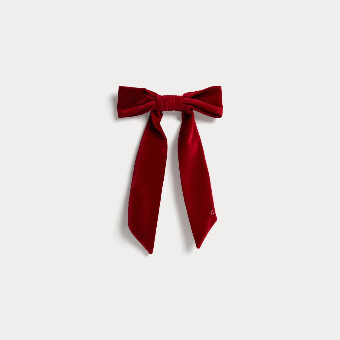 Girls Rouge Velvet Bow Hair Clip