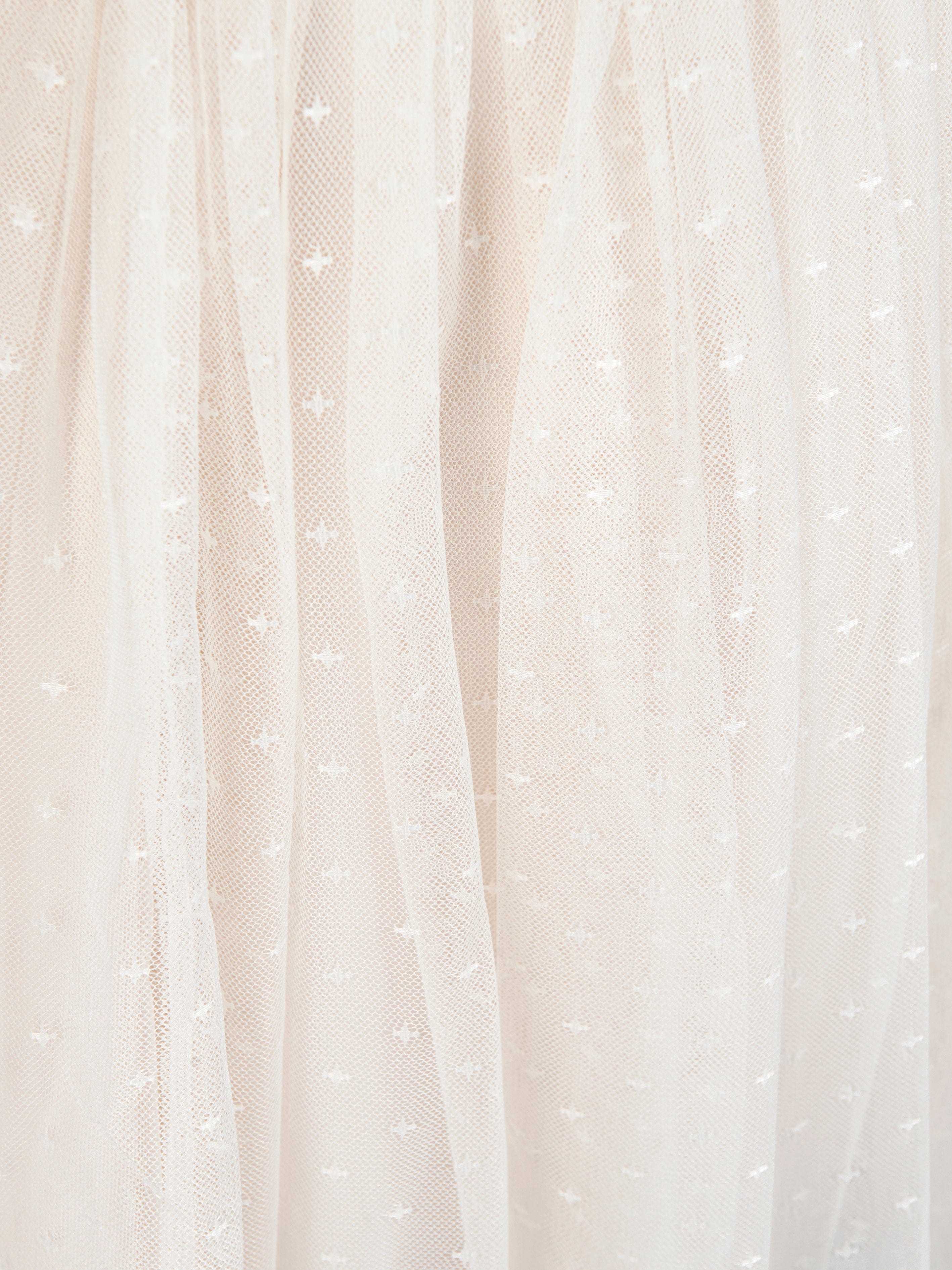 Needle & Thread Girls Mila Gloss Bodice Dress in Cream