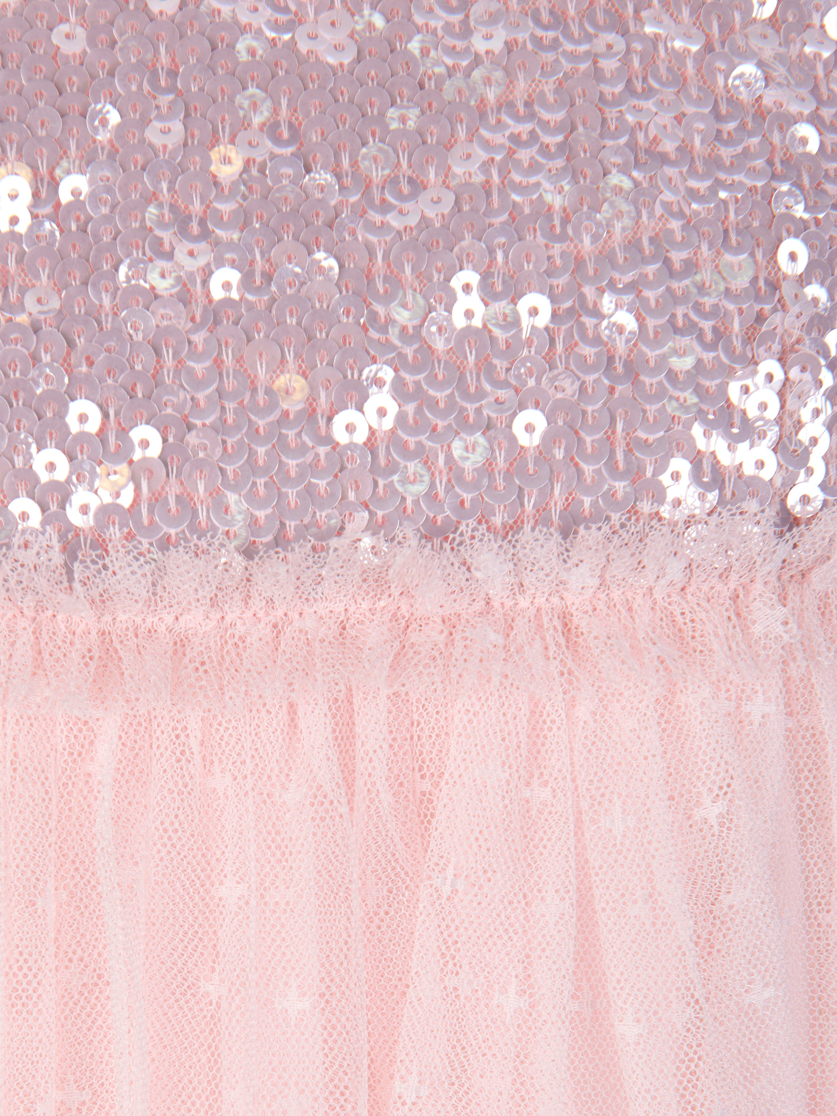 Needle & Thread Girls Mila Gloss Bodice Dress in Pink