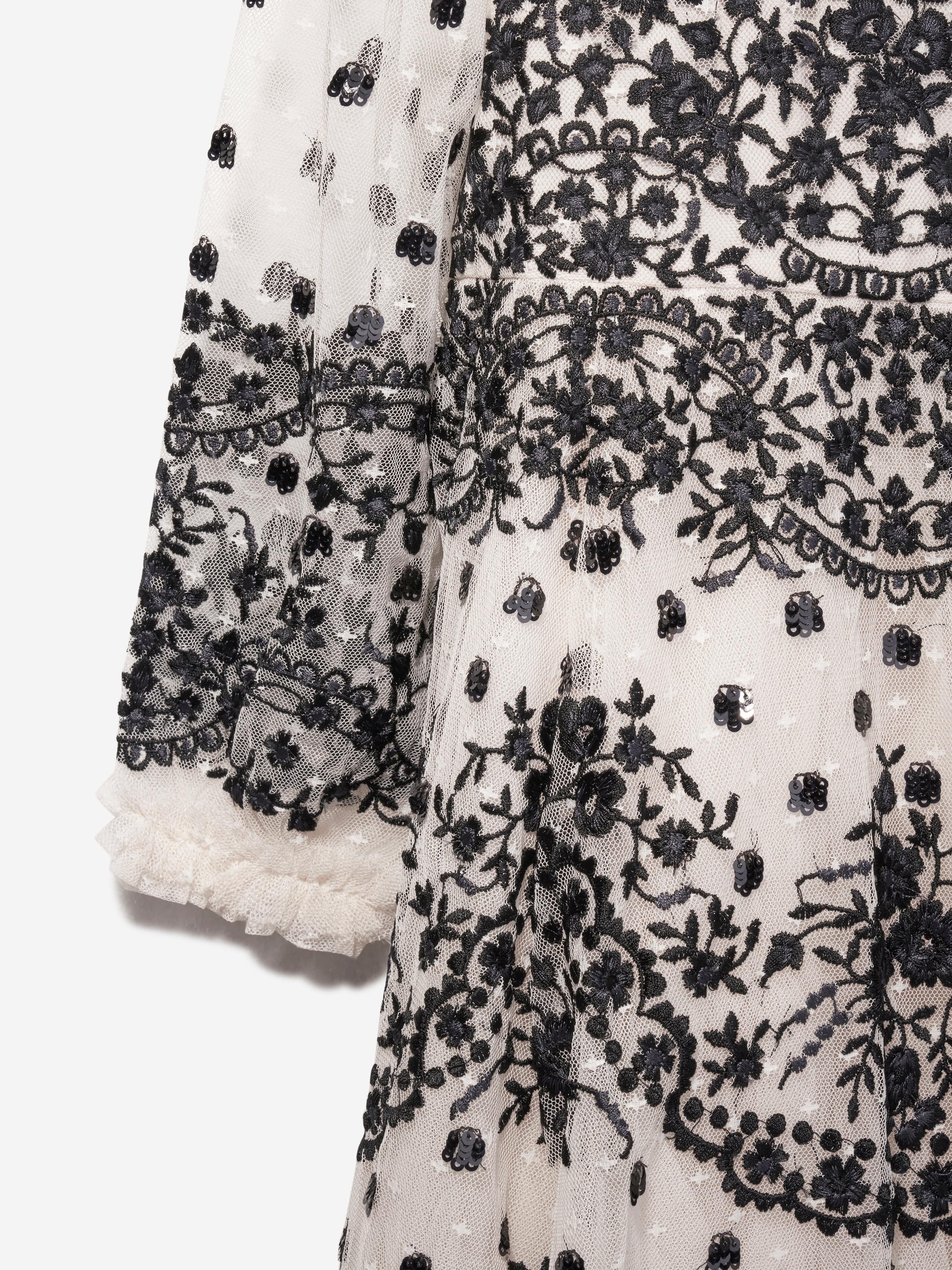 Needle & Thread Girls Beatrice Dress in Cream