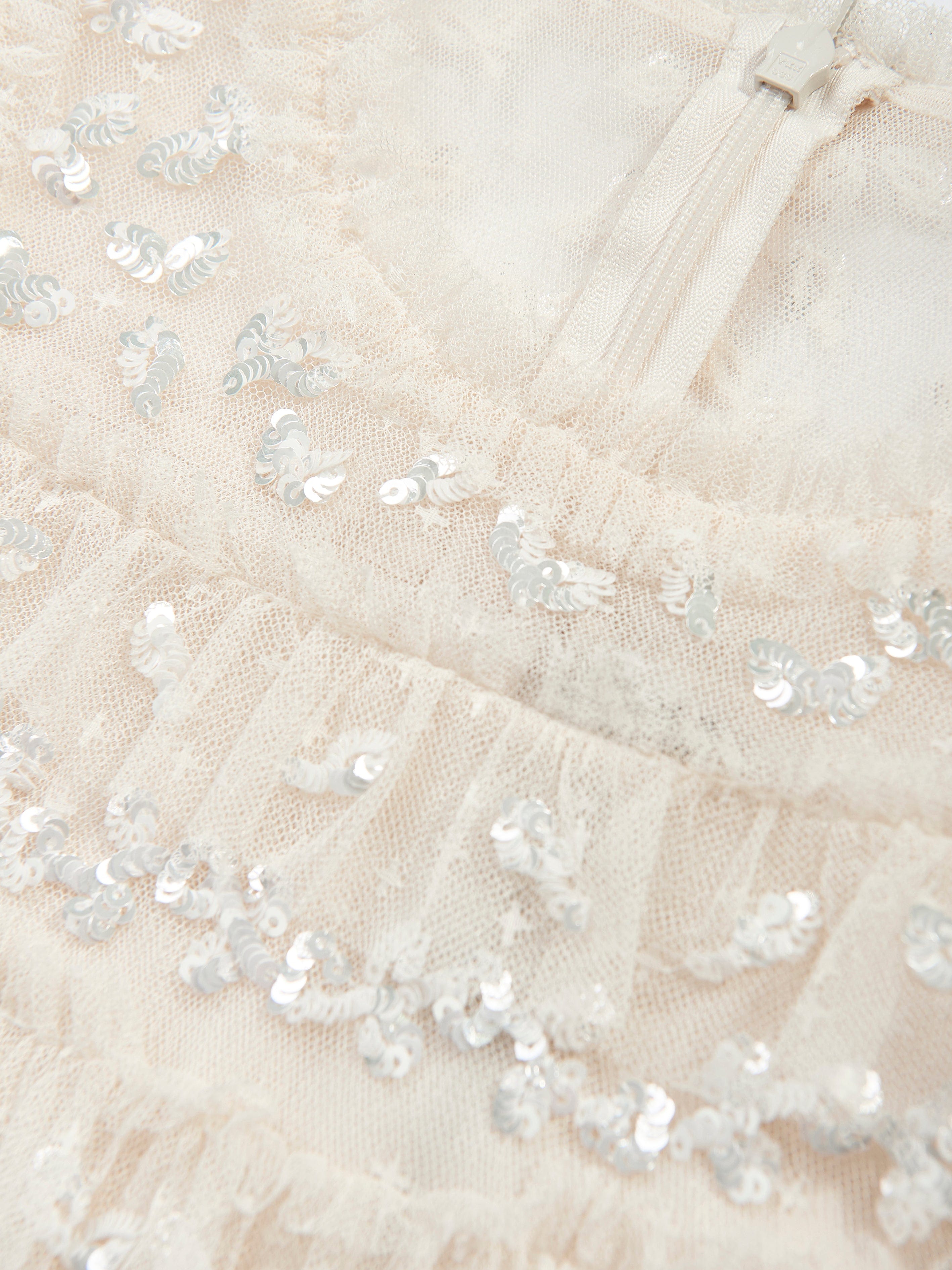 Needle & Thread Girls Emily Lace Dress in Ivory