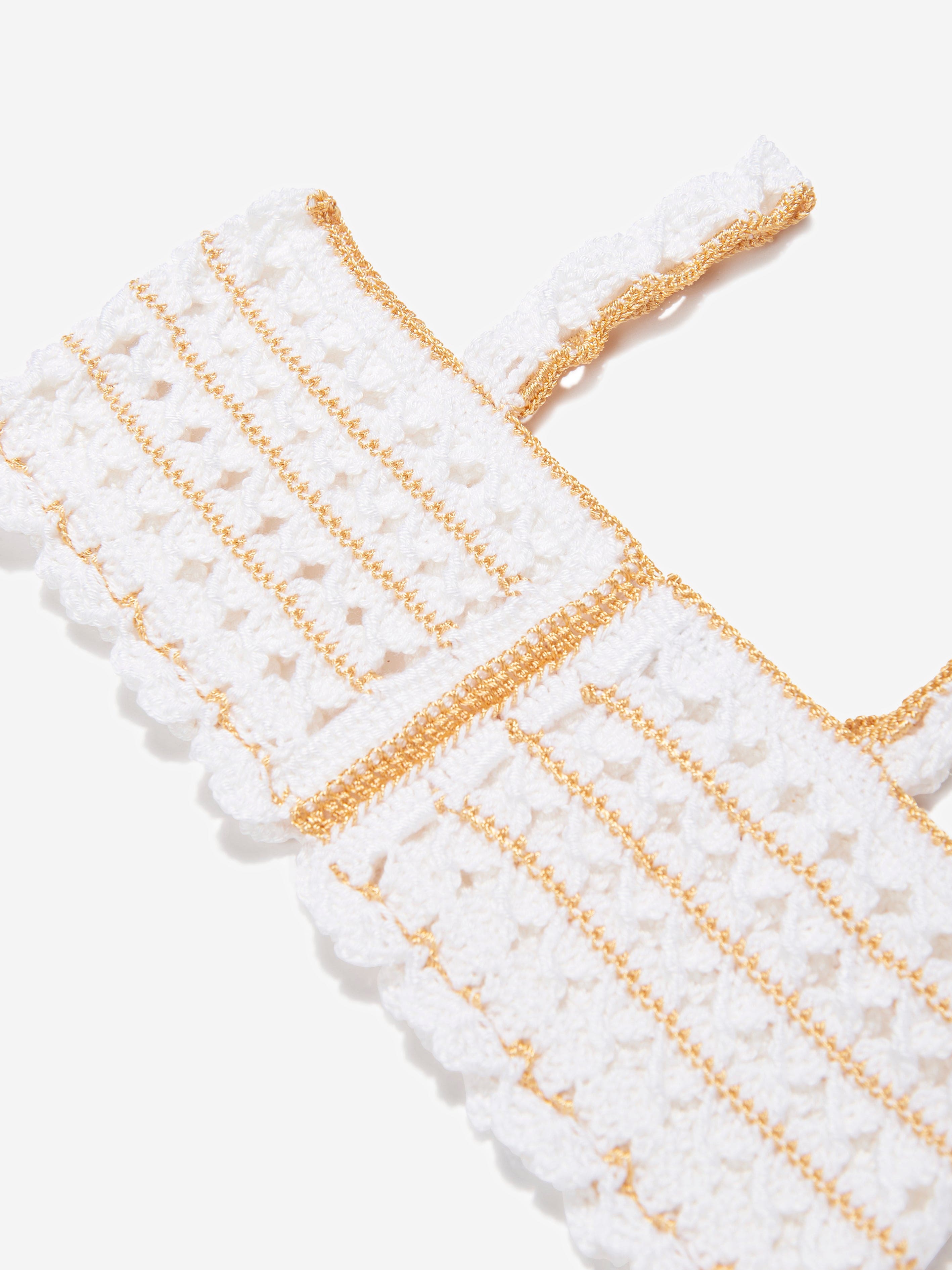 Girls Avira Crop Top in White
