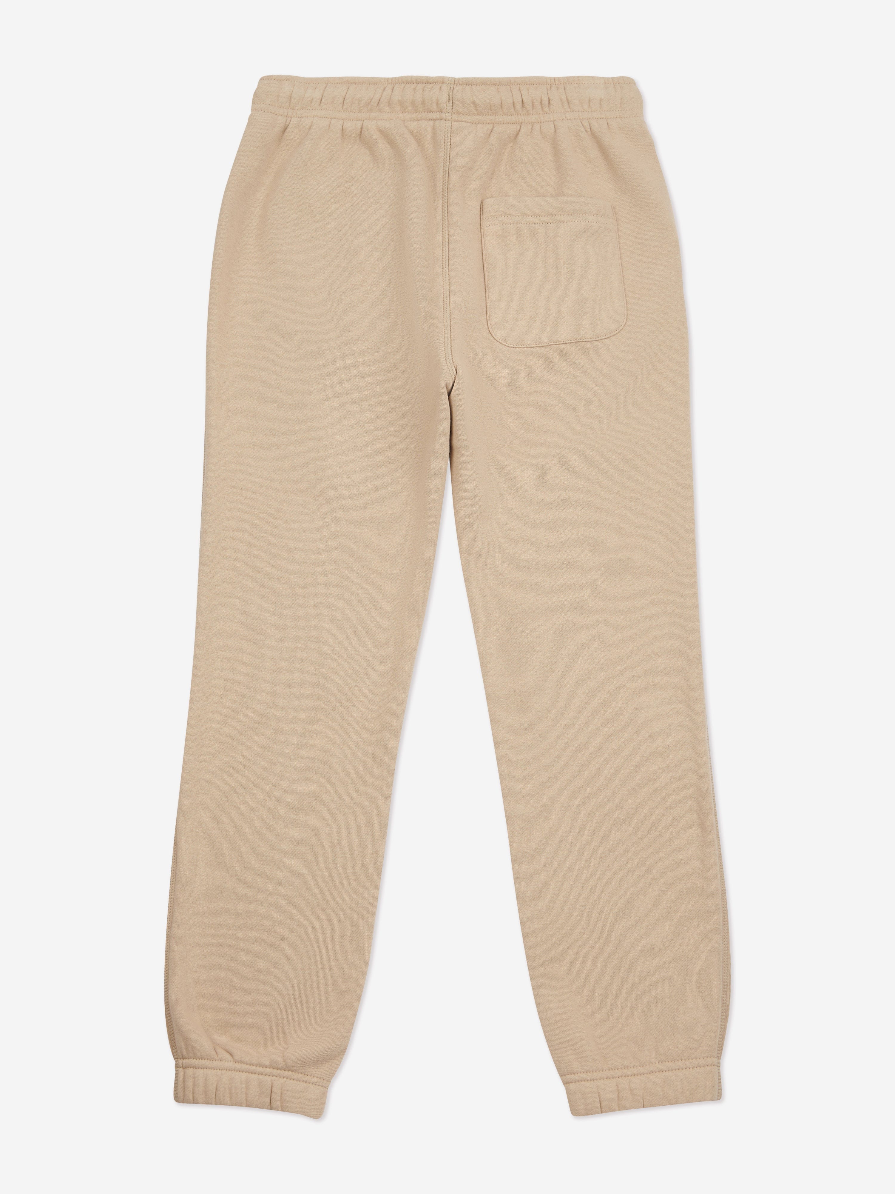 New Balance Boys Brush Back Small Logo Joggers in Beige