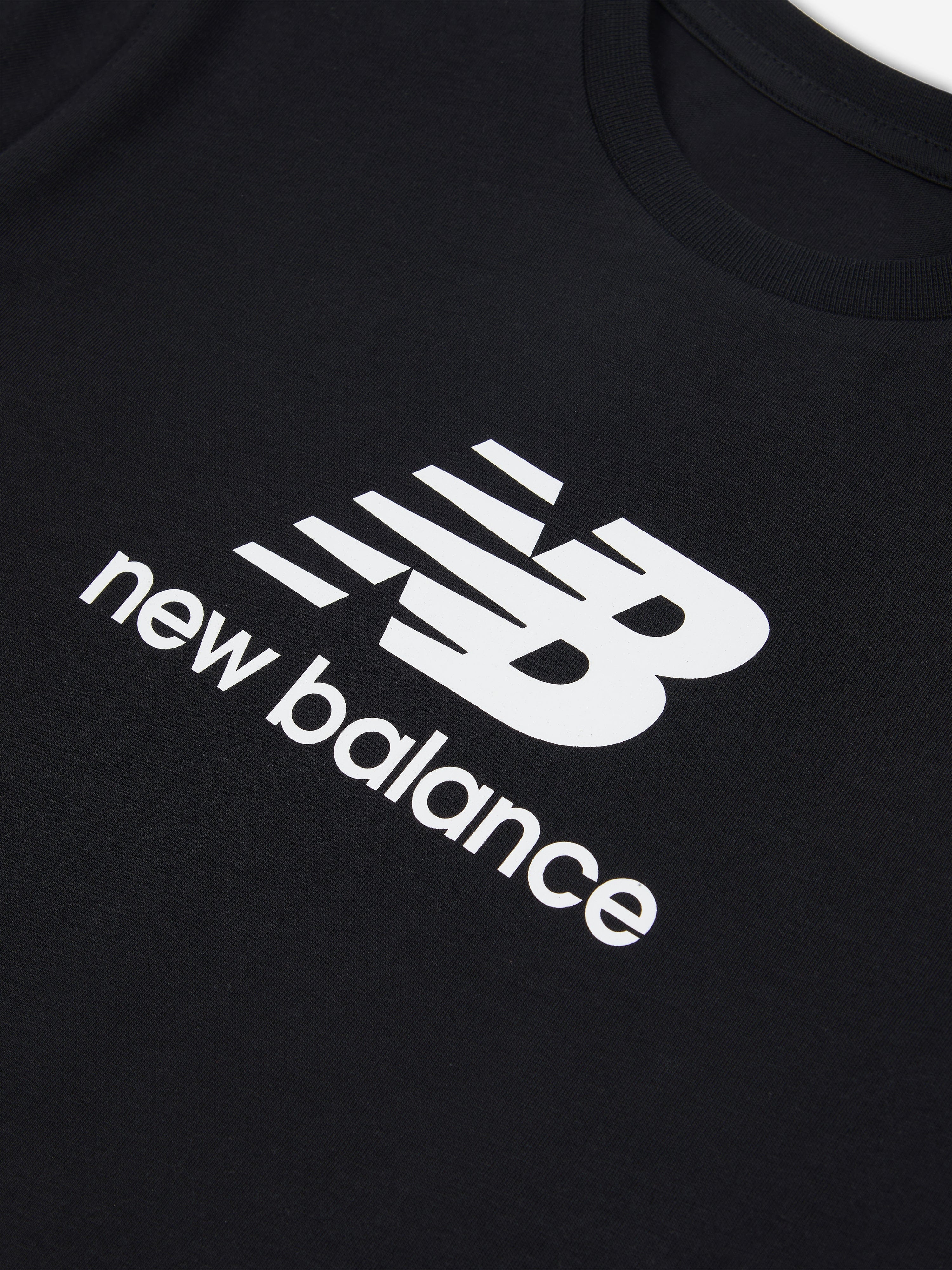 Boys Jersey Stacked Logo T-Shirt in Black