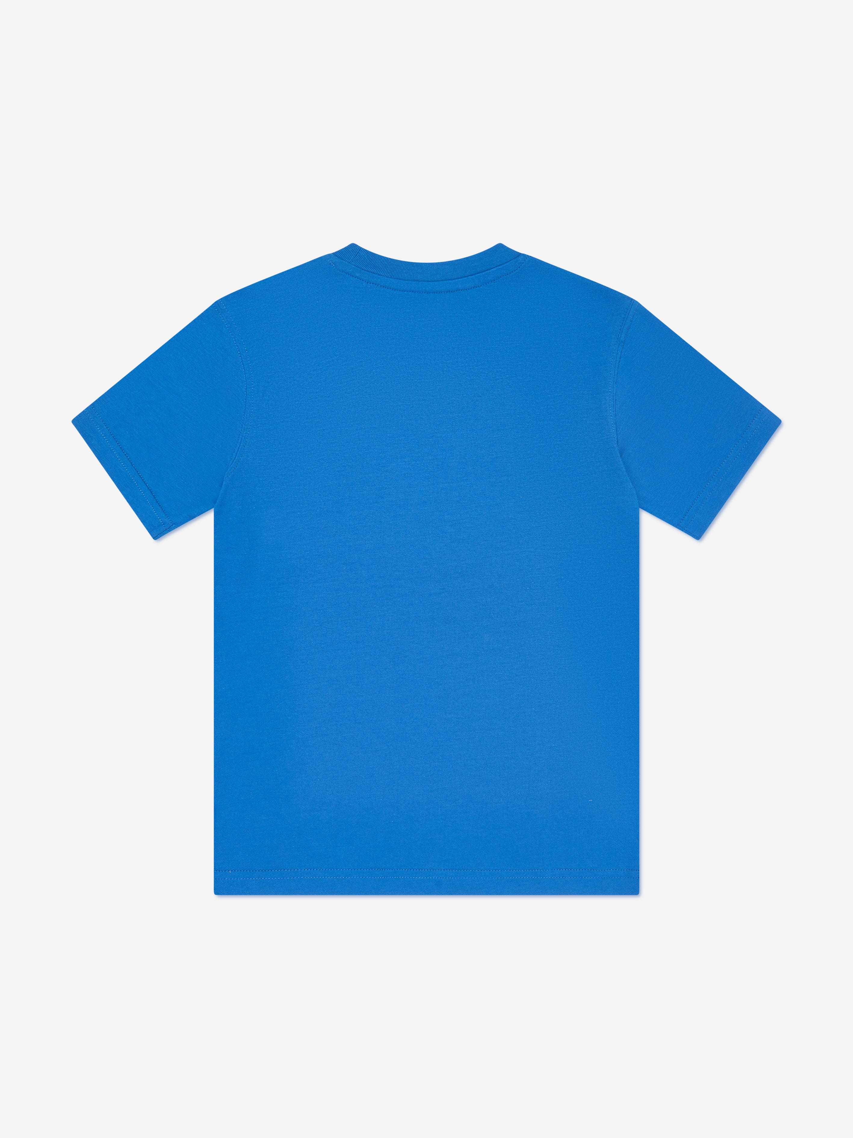 Boys Jersey Stacked Logo T-Shirt in Blue