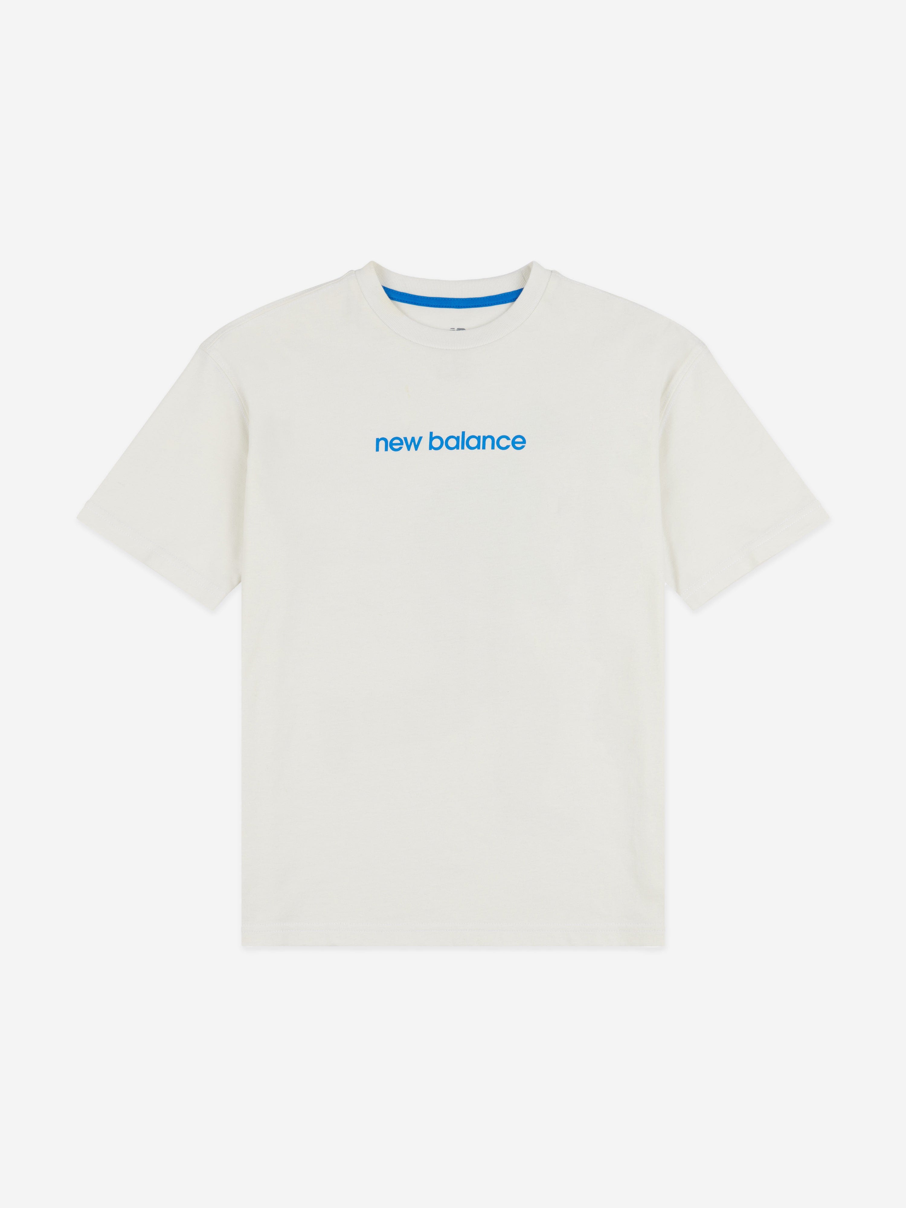 New Balance Boys NB Queue T-Shirt in Ivory