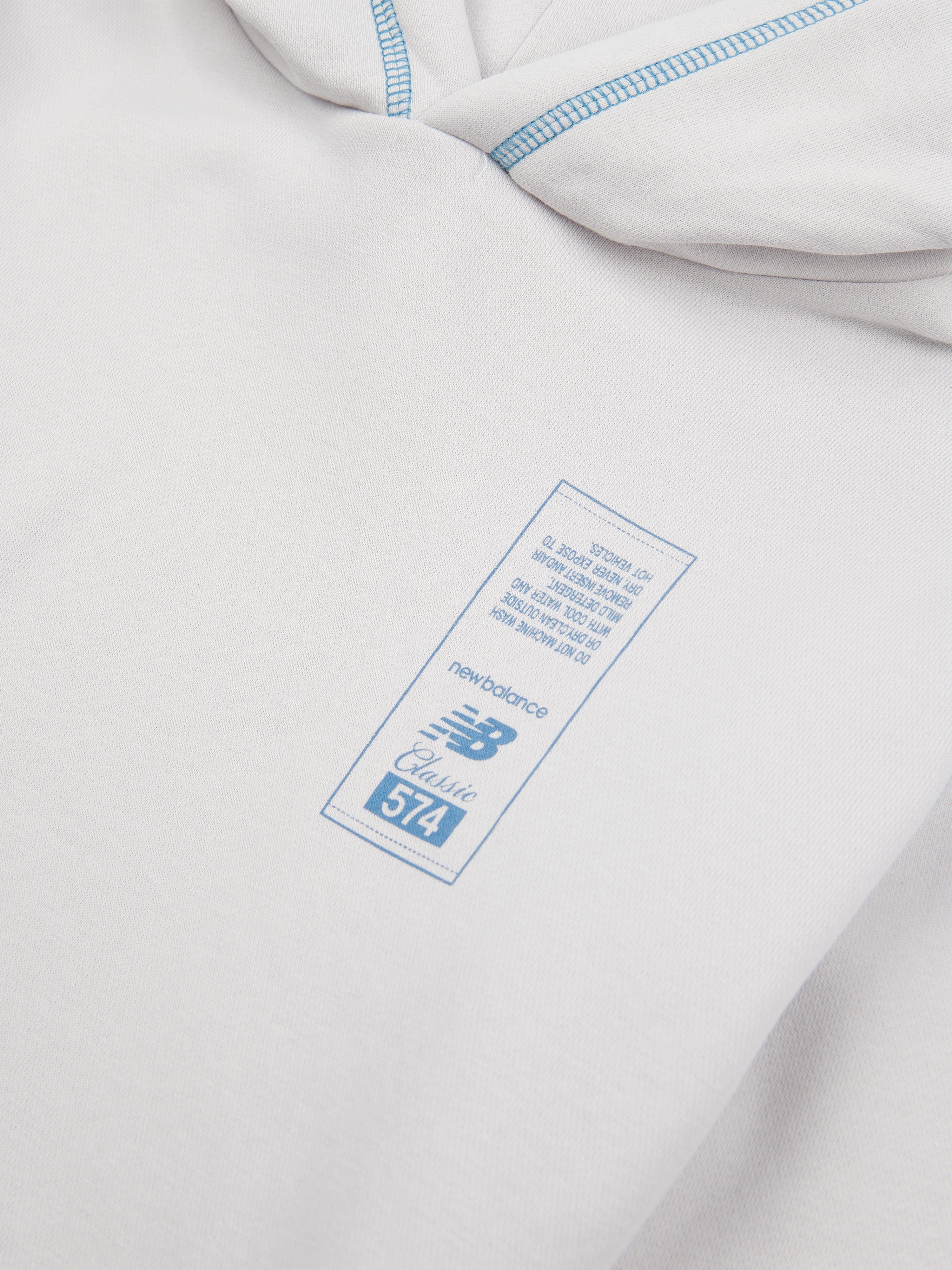 New Balance Boys 574 Diagram Hoodie in Grey