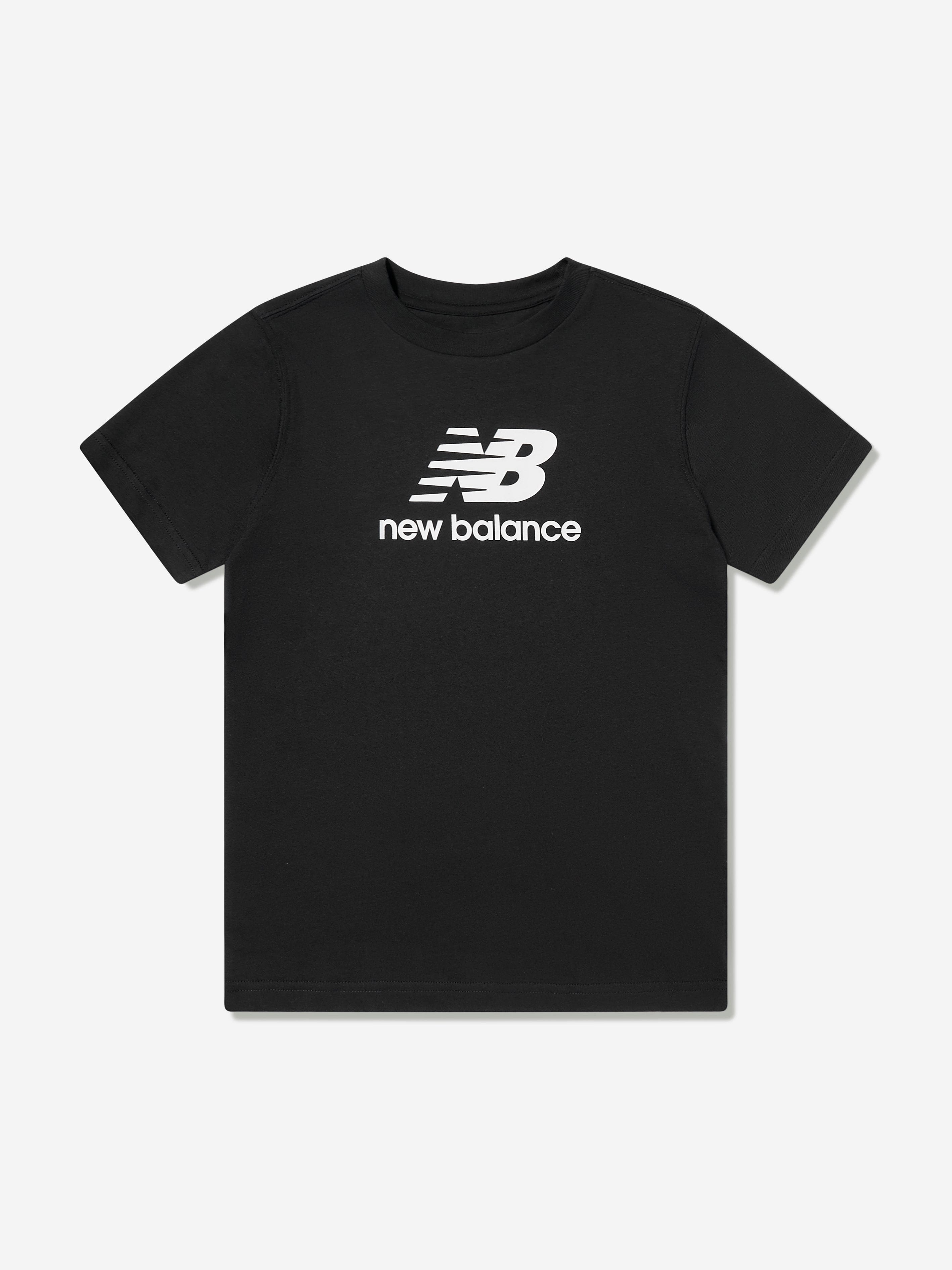 New Balance Boys Stacked Logo Short Set in Black