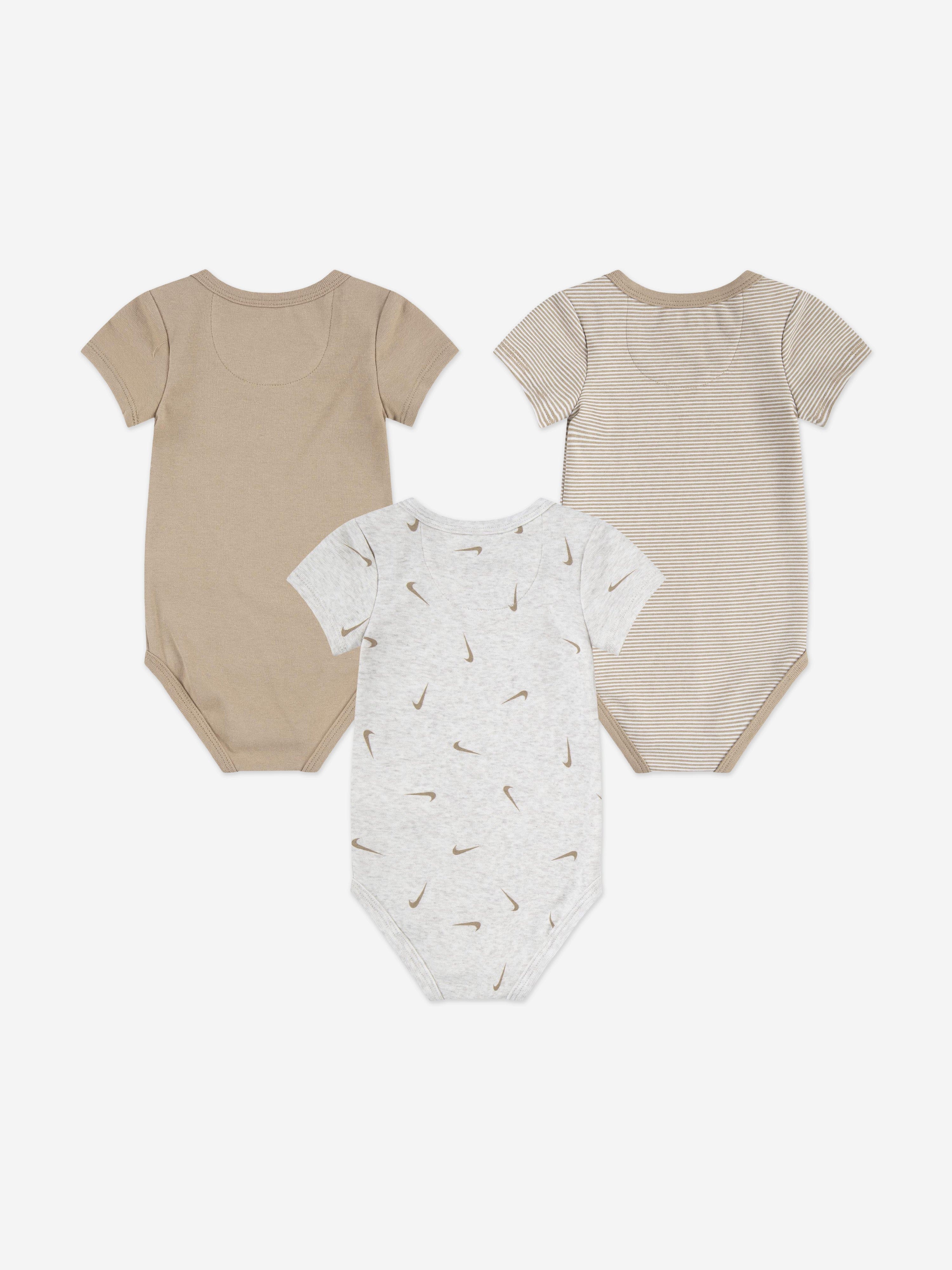 Baby Mix and Match 3 Pack Bodysuit Set in Beige