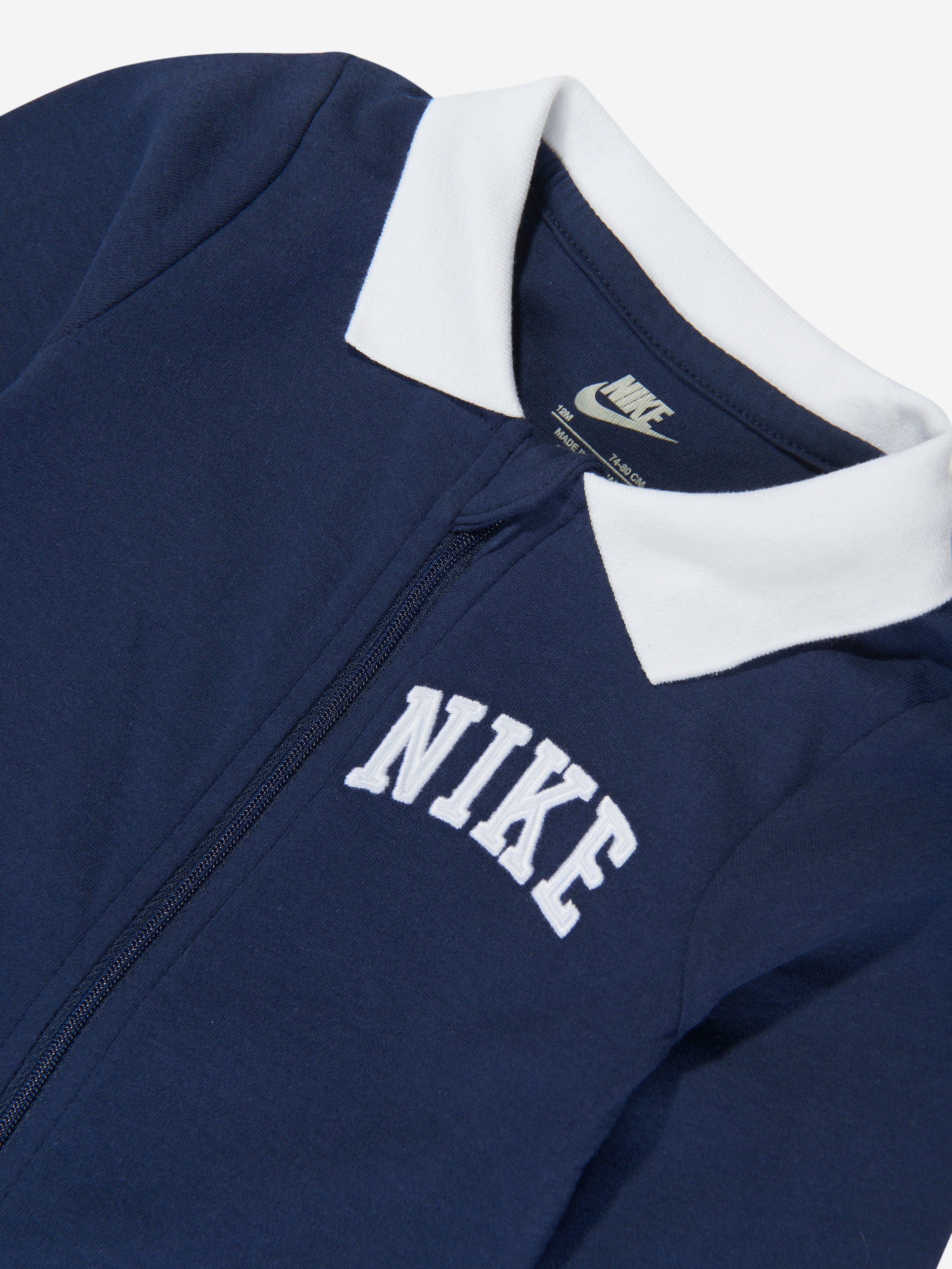 Baby Polo Coverall in Navy