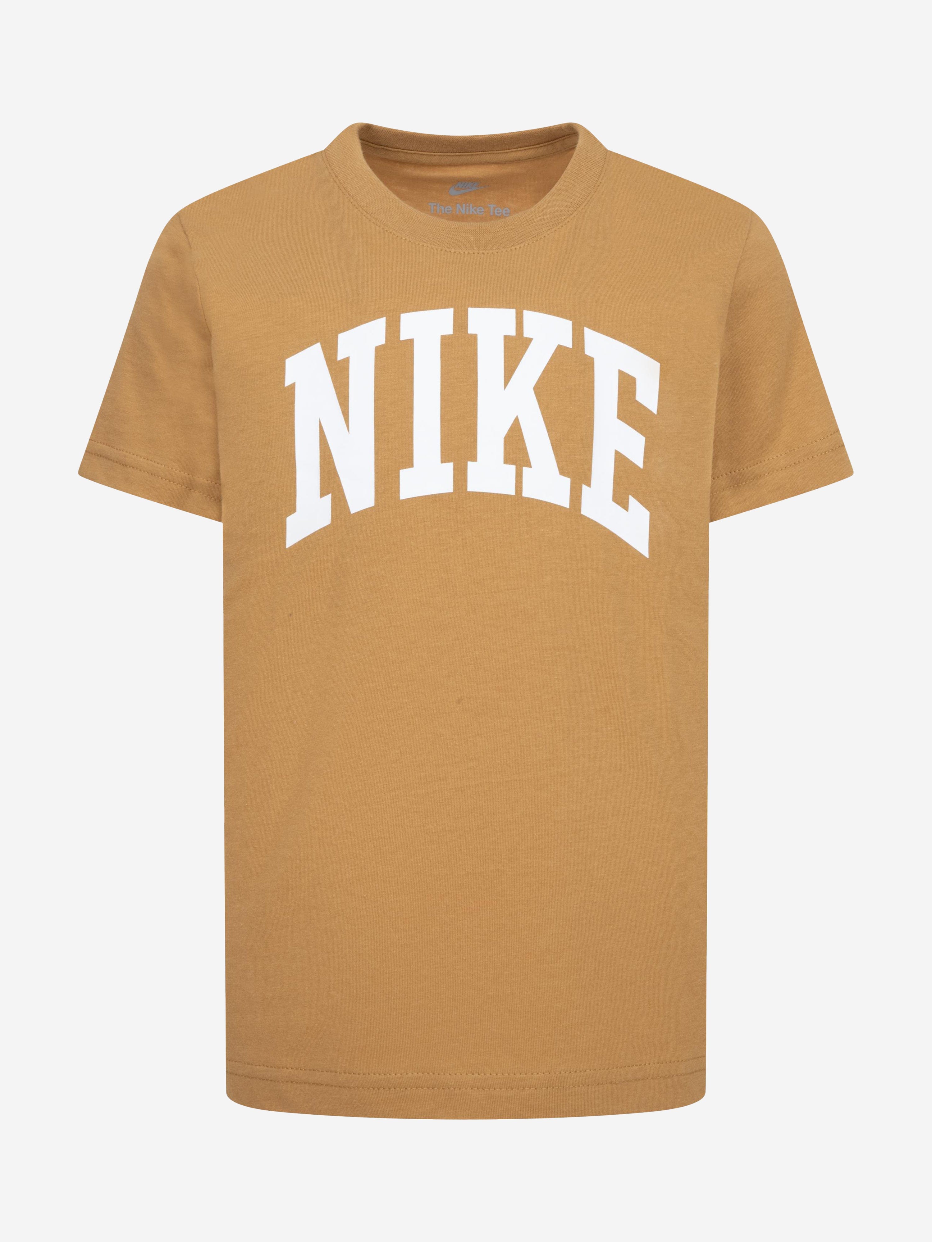 Nike Kids Club Seasonal Jersey T-Shirt in Beige