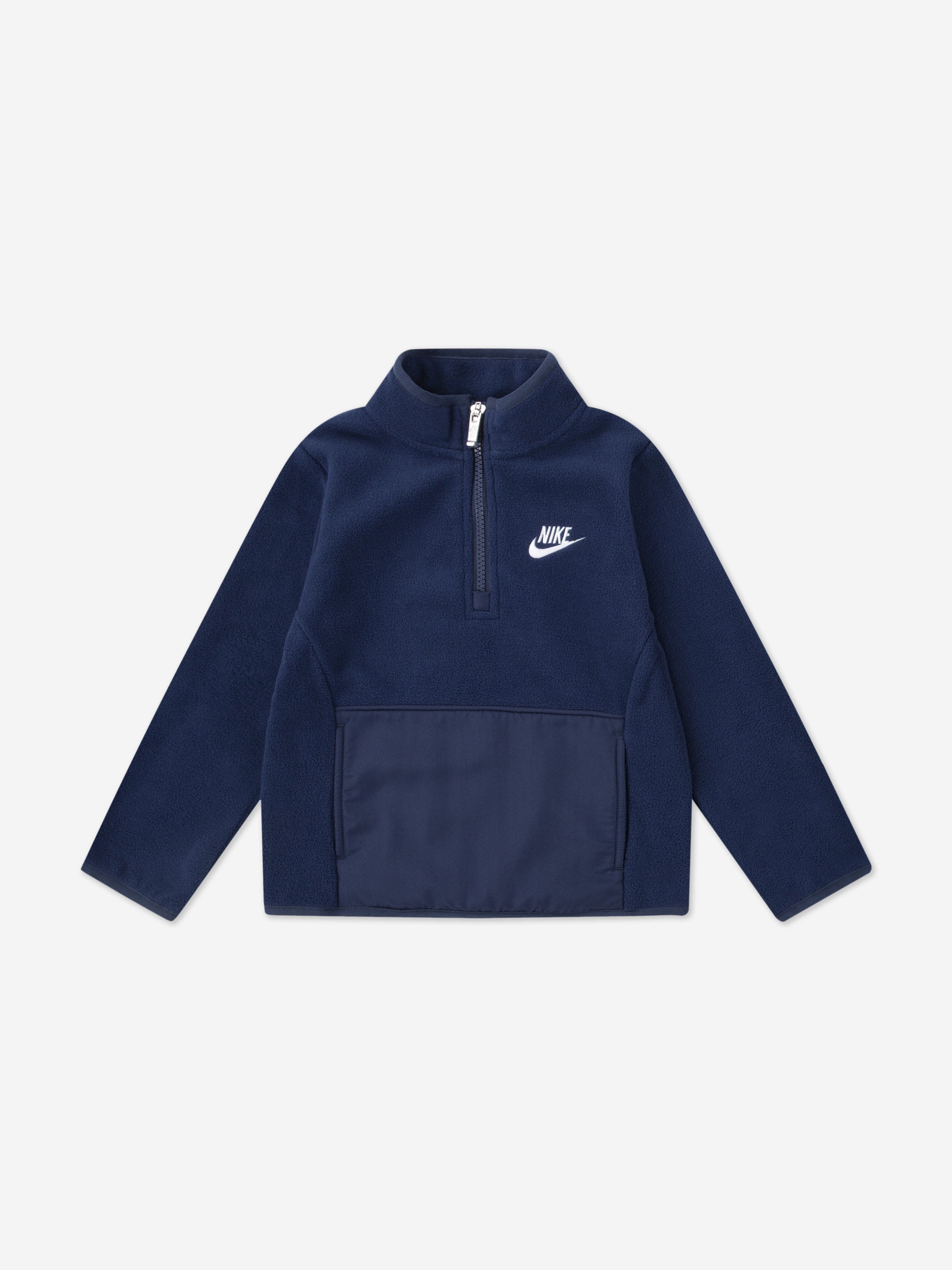 Boys Lifestyle Essential 1/2 Zip Tracksuit in Navy