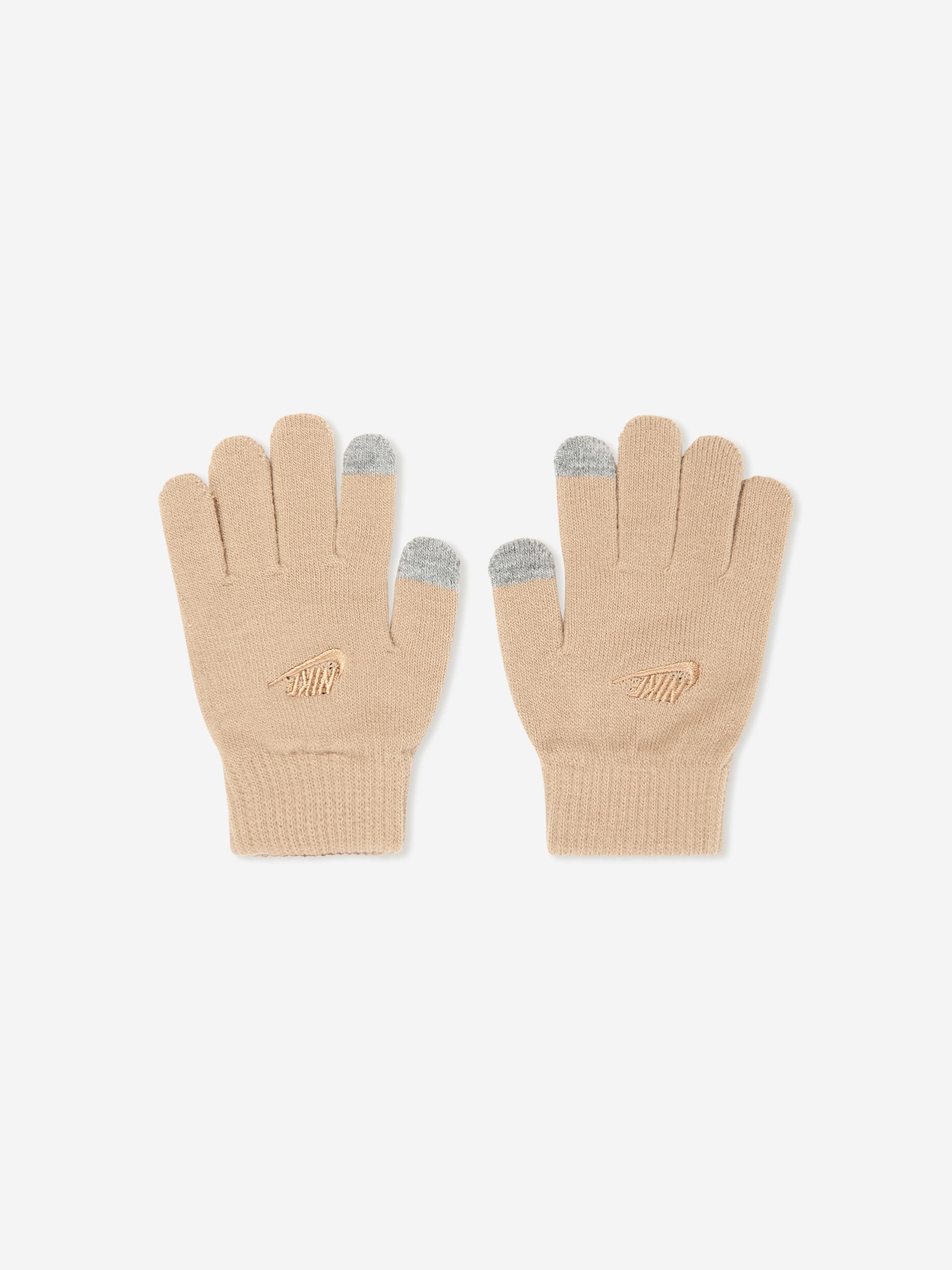 Kids Futura Beanie and Glove Set in Beige